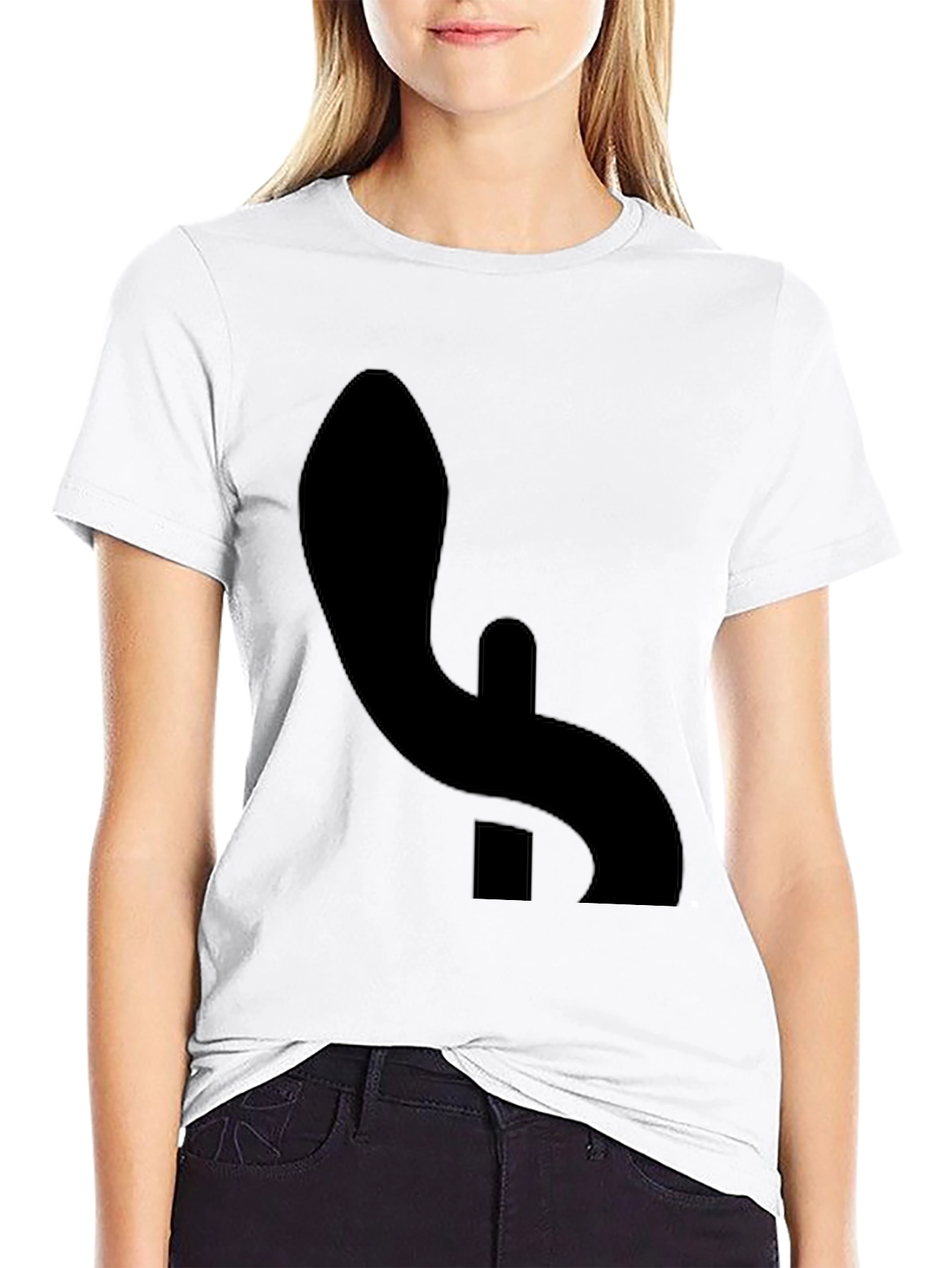 Black Graphic Tee - Abstract Minimalist Design