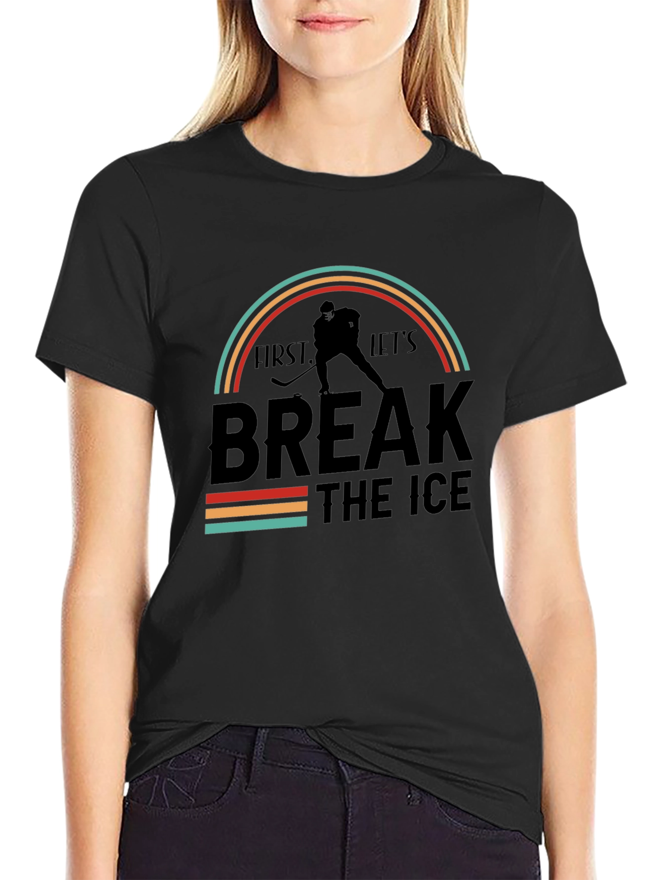 Break The Ice Hockey Graphic Tee