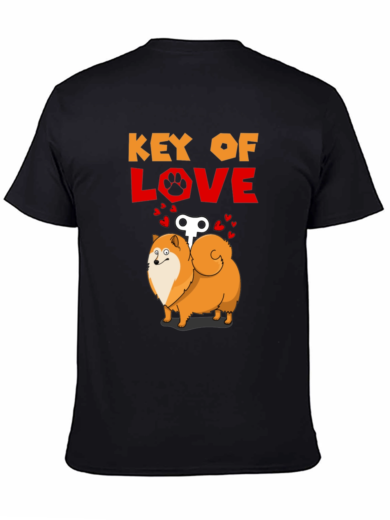 Key of Love Pomeranian Dog T-Shirt