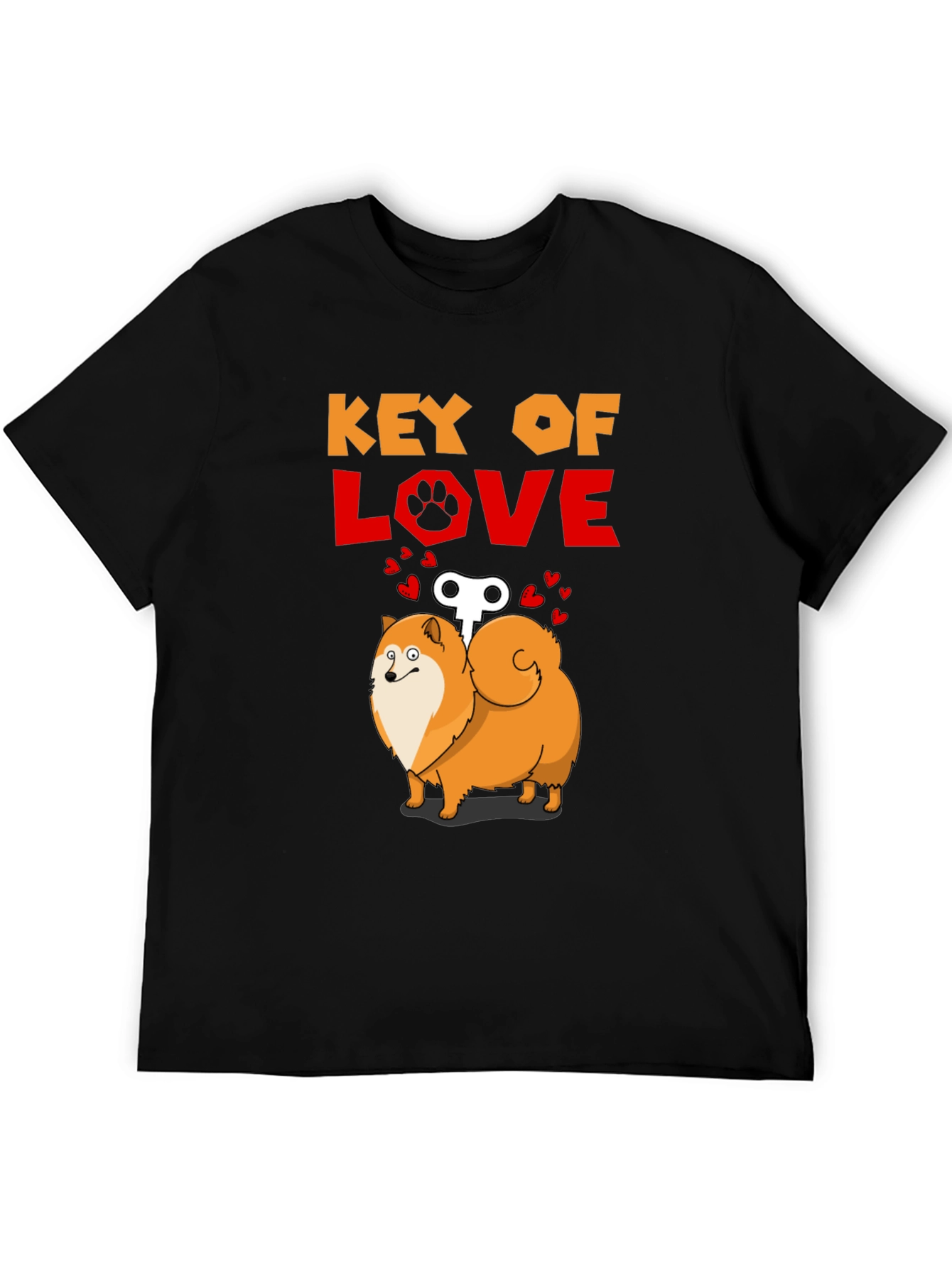 Key of Love Pomeranian Dog T-Shirt