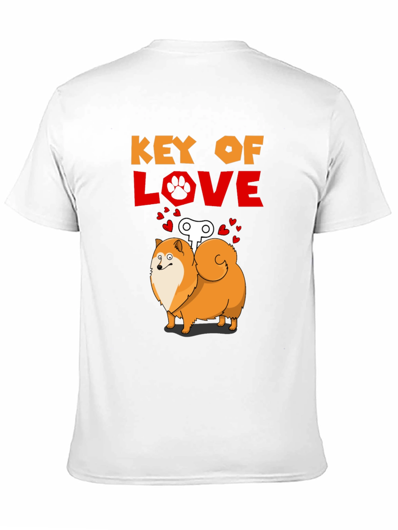 Key of Love Pomeranian Dog T-Shirt