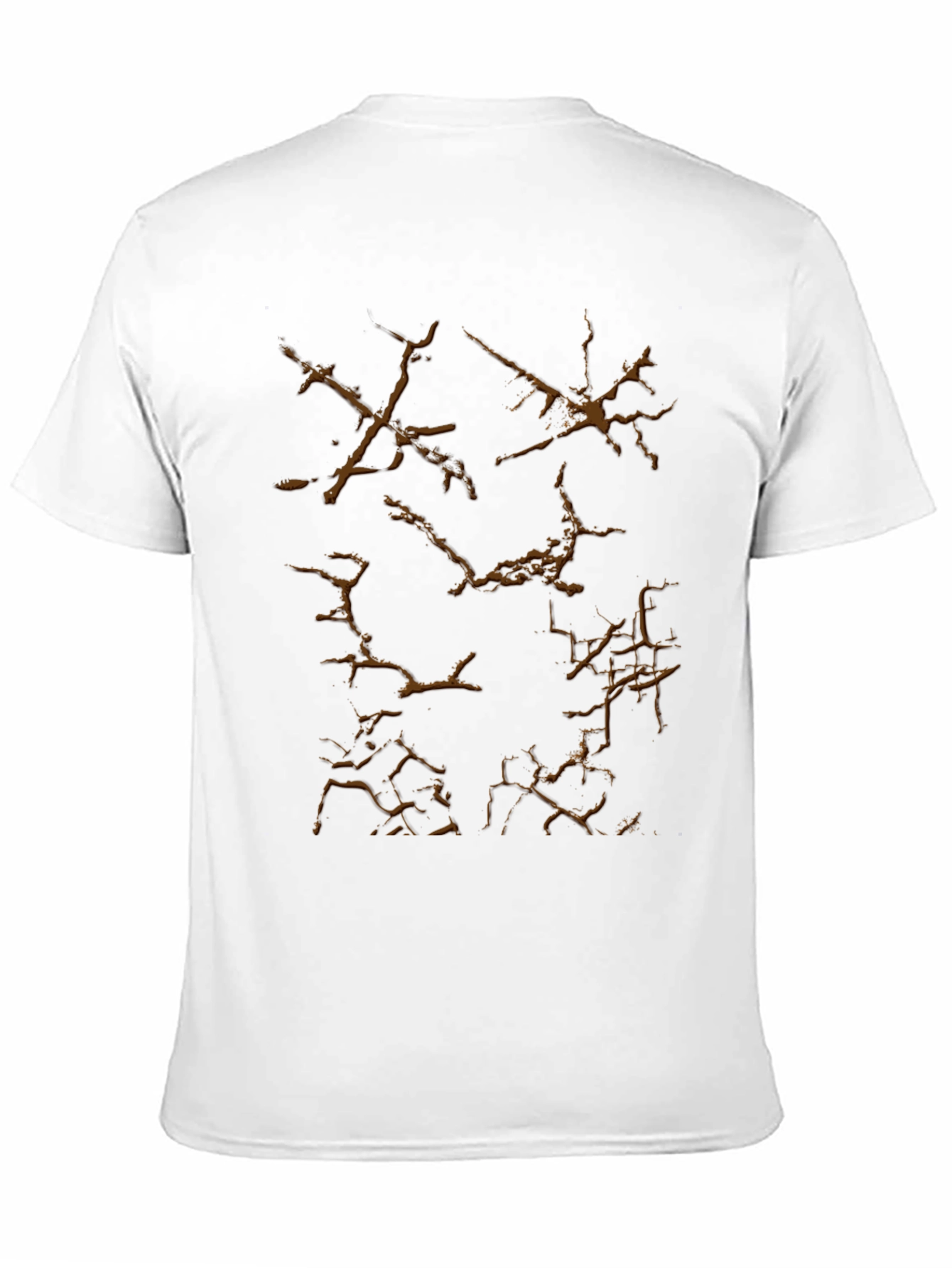Black T-Shirt with Crack Graphic Design