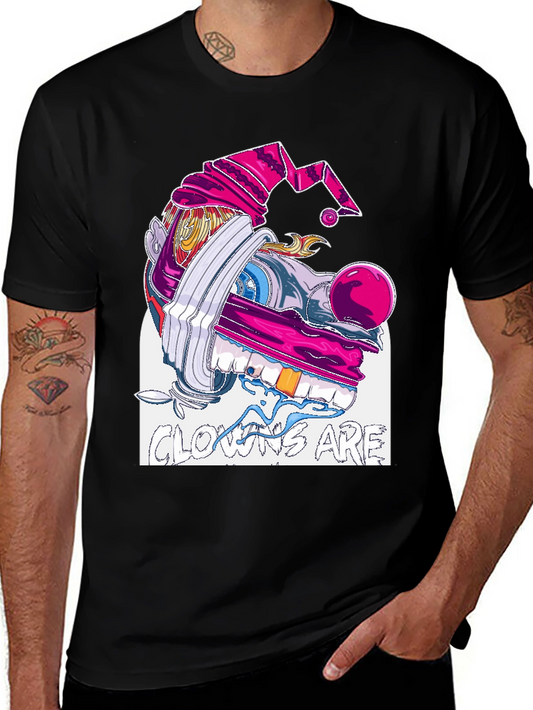 Clown Are Cool Graphic Tee - Dark Humor Style