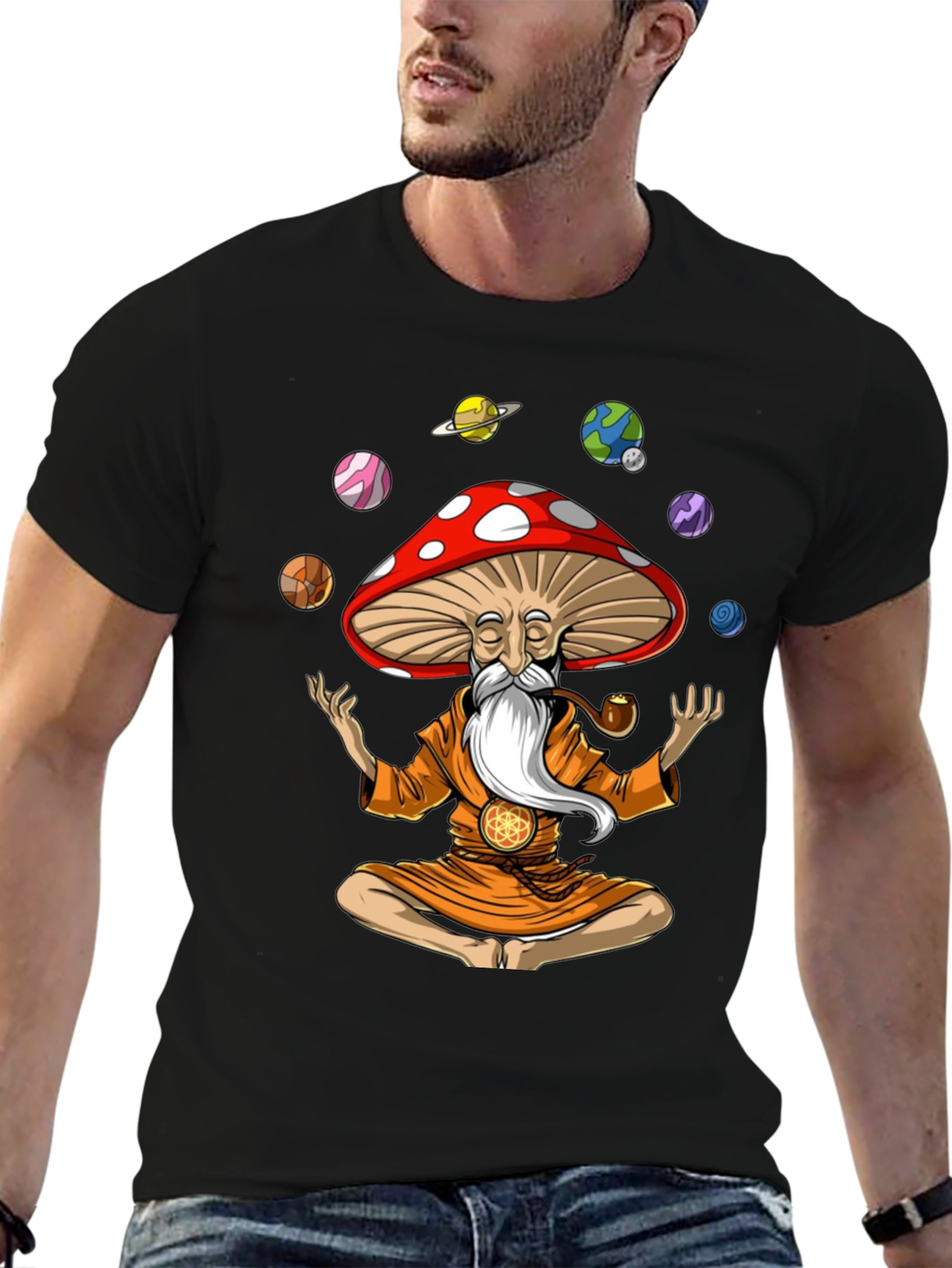 Mushroom Wizard Meditation T-Shirt