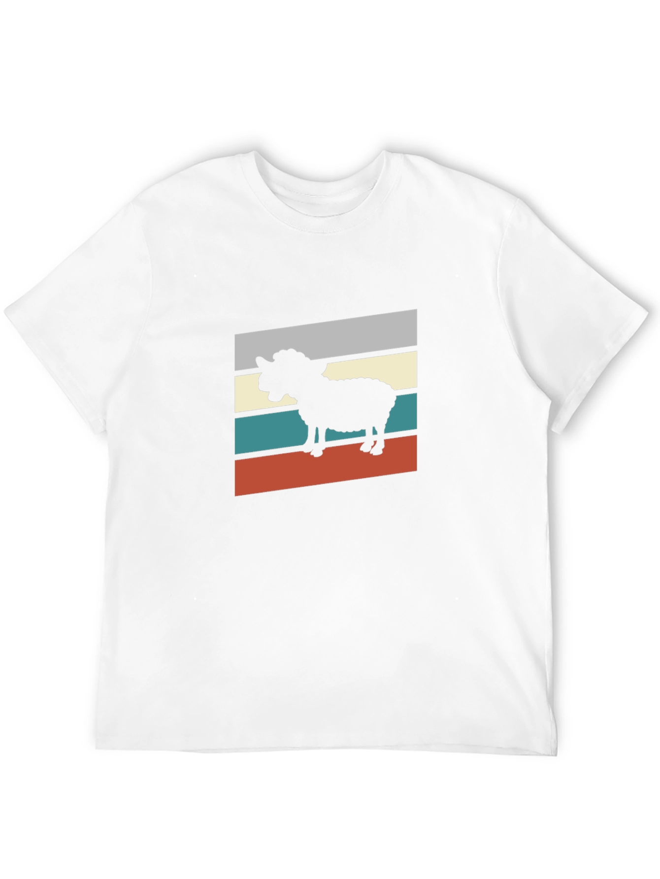 Retro Sheep Graphic Tee - Black T-Shirt