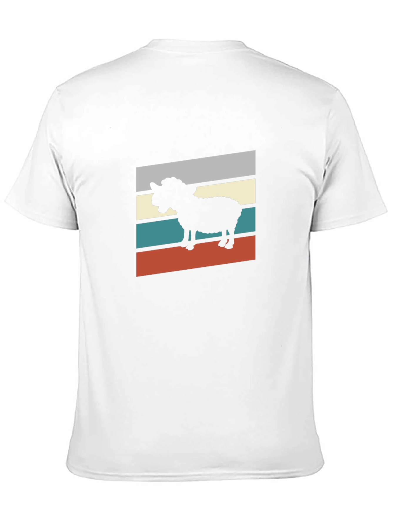 Retro Sheep Graphic Tee - Black T-Shirt