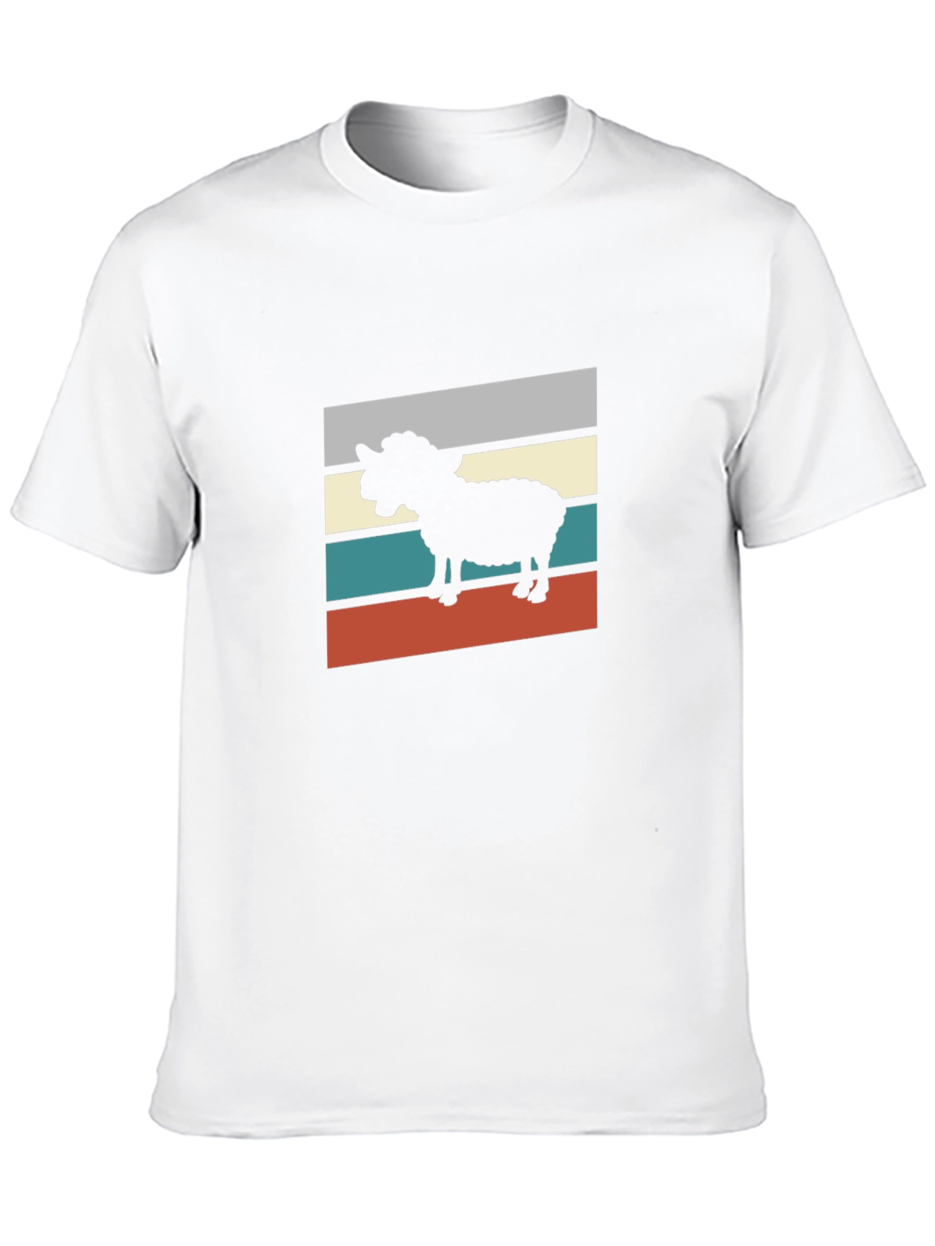 Retro Sheep Graphic Tee - Black T-Shirt