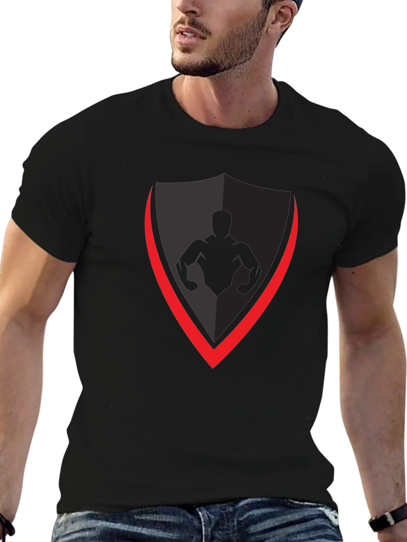 Black Shield Graphic T-Shirt - Gym & Fitness