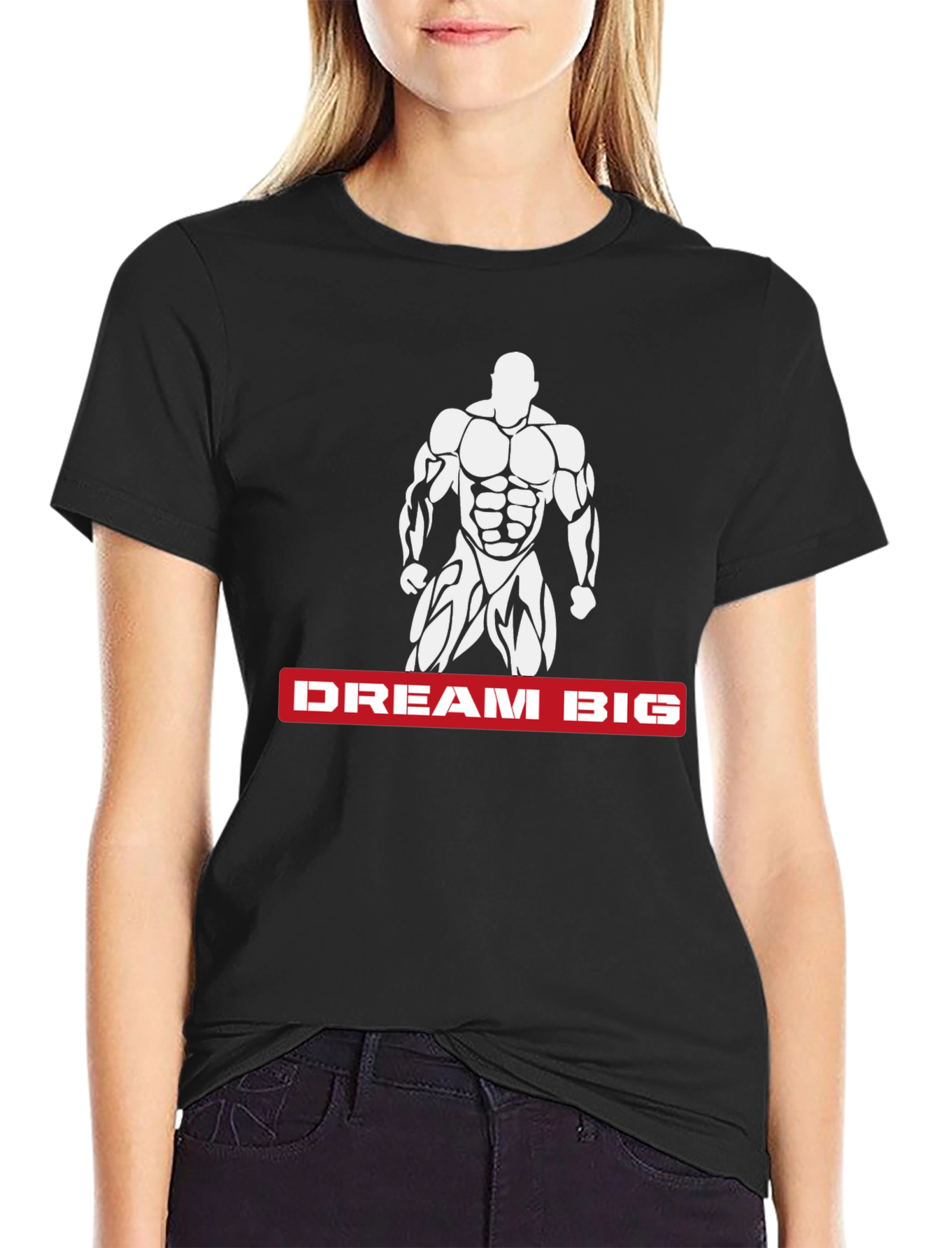 Dream Big Bodybuilder Graphic T-Shirt