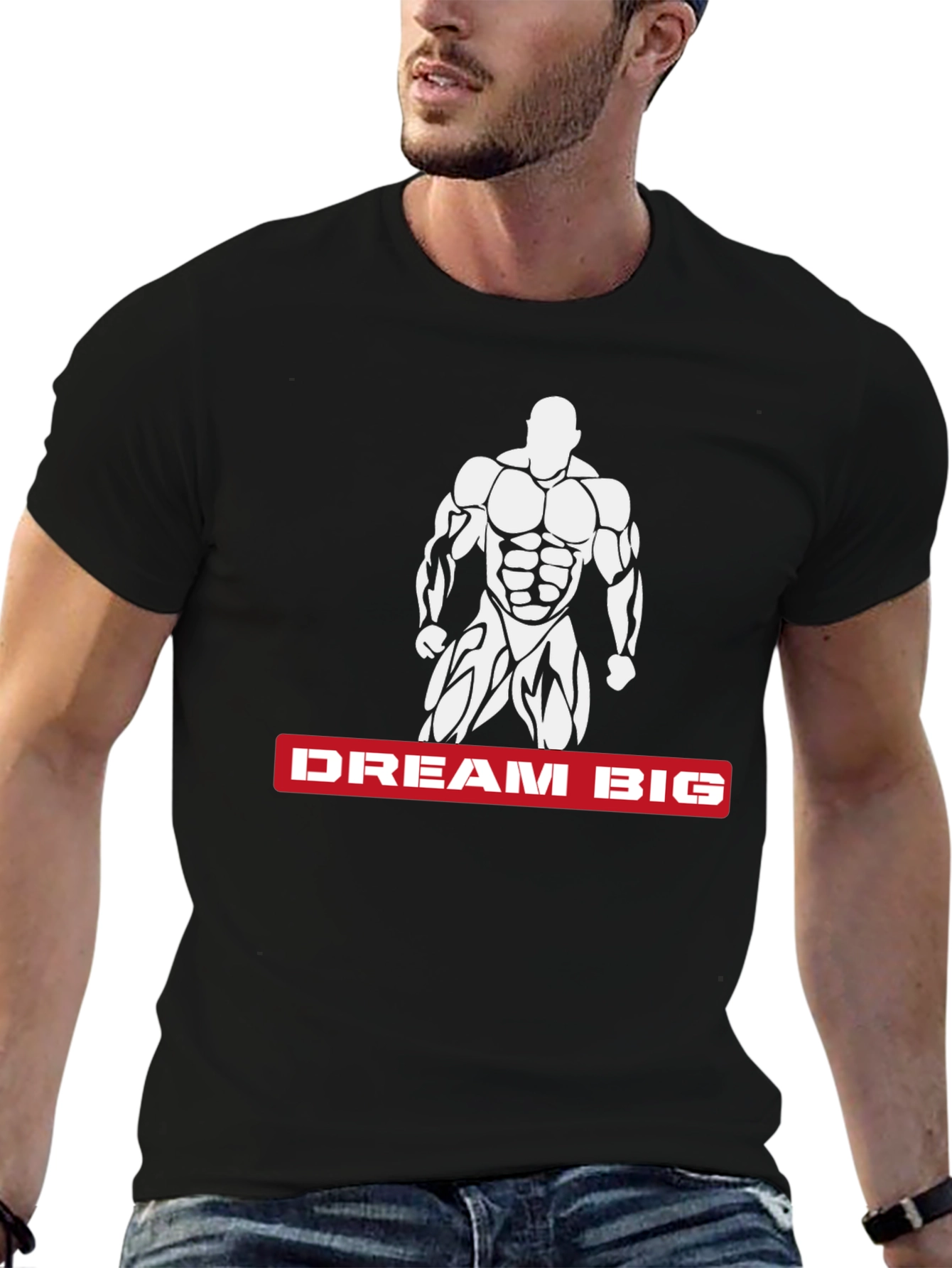 Dream Big Bodybuilder Graphic T-Shirt