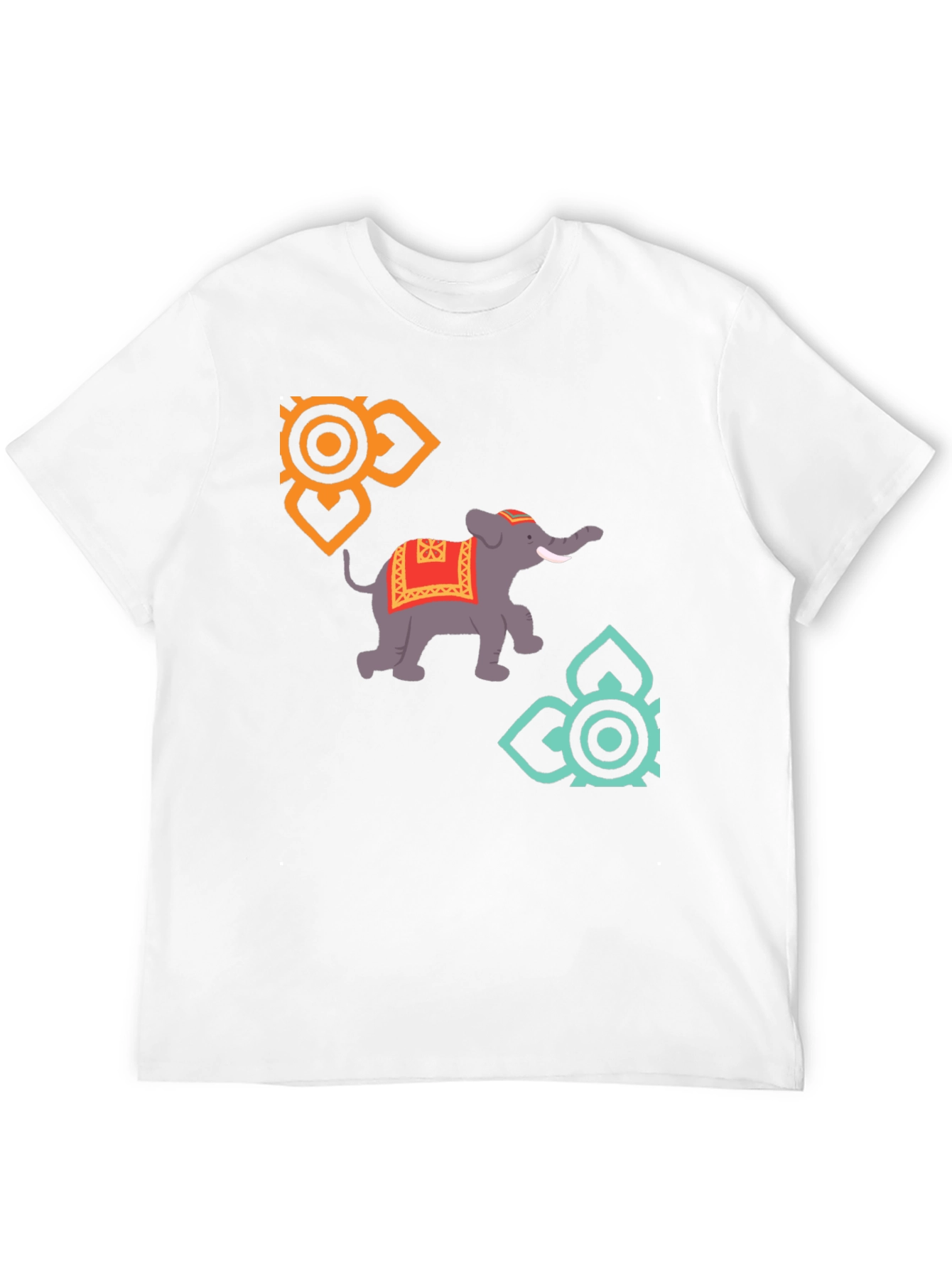 Elephant Graphic T-Shirt - Stylish Mens Black Tee