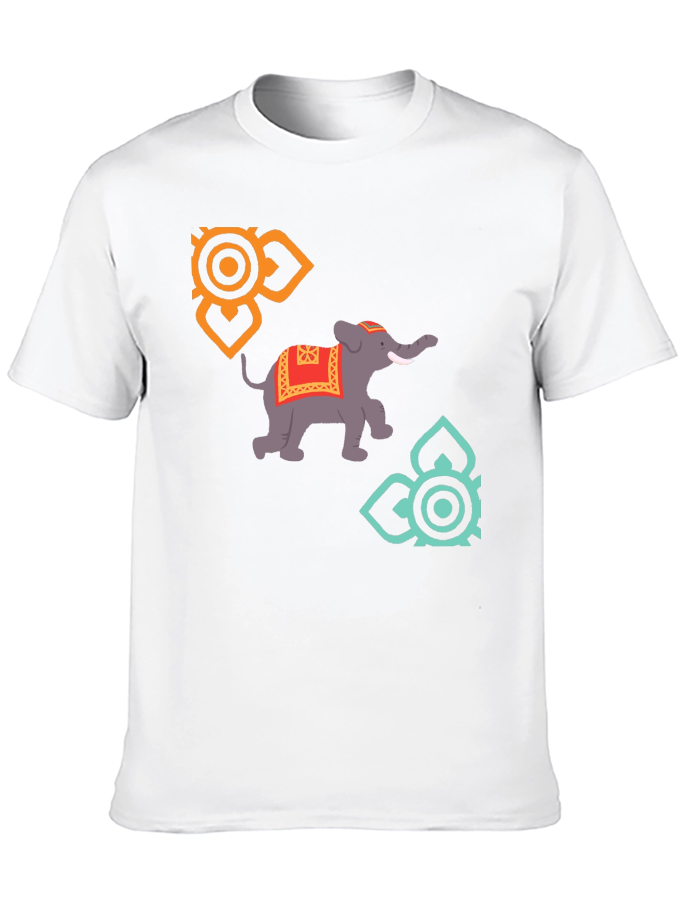 Elephant Graphic T-Shirt - Stylish Mens Black Tee