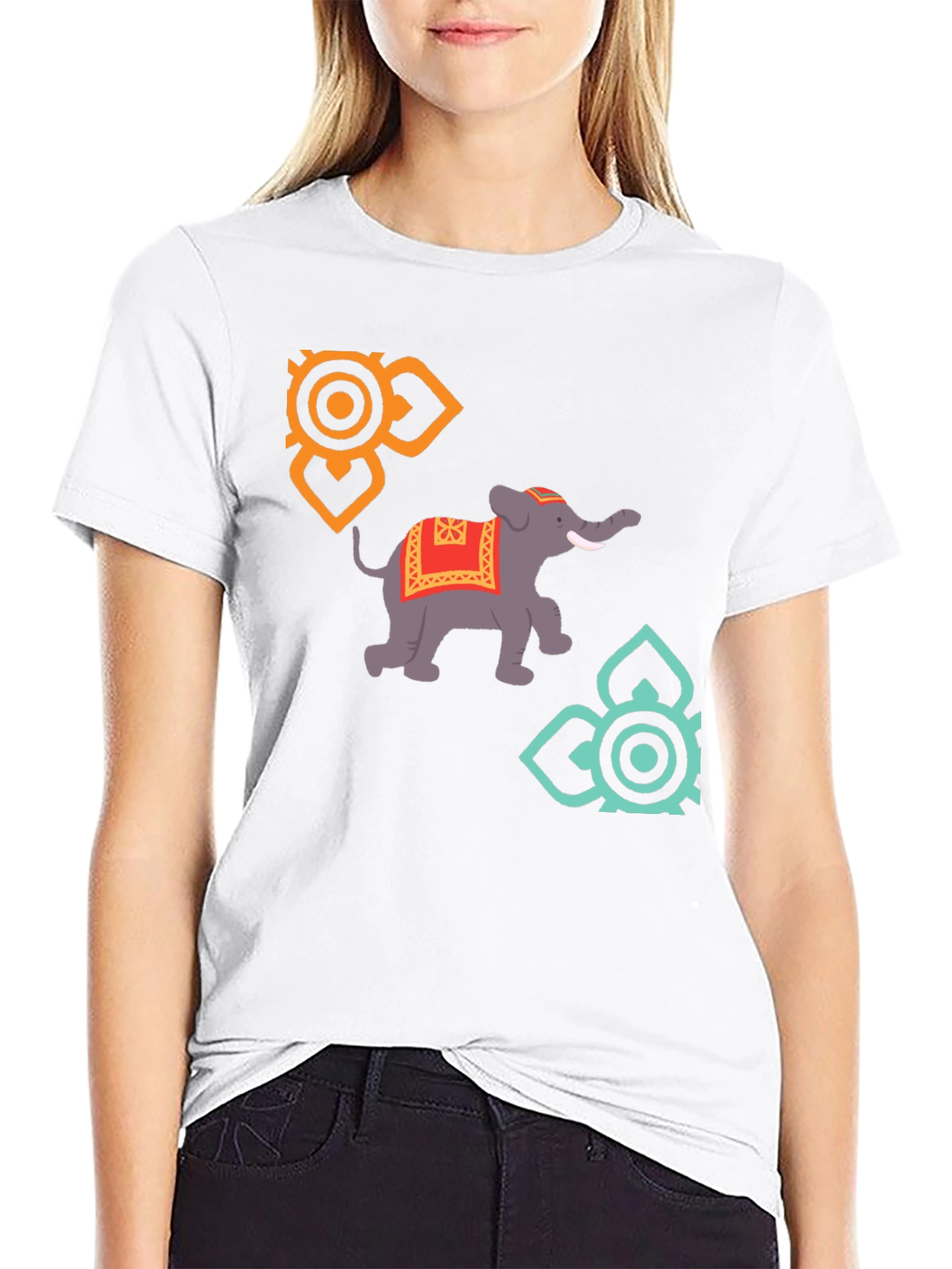 Elephant Graphic T-Shirt - Stylish Mens Black Tee