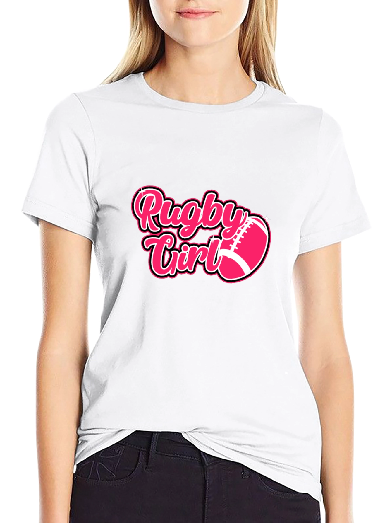Rugby Girl T-Shirt - Pink Sports Tee