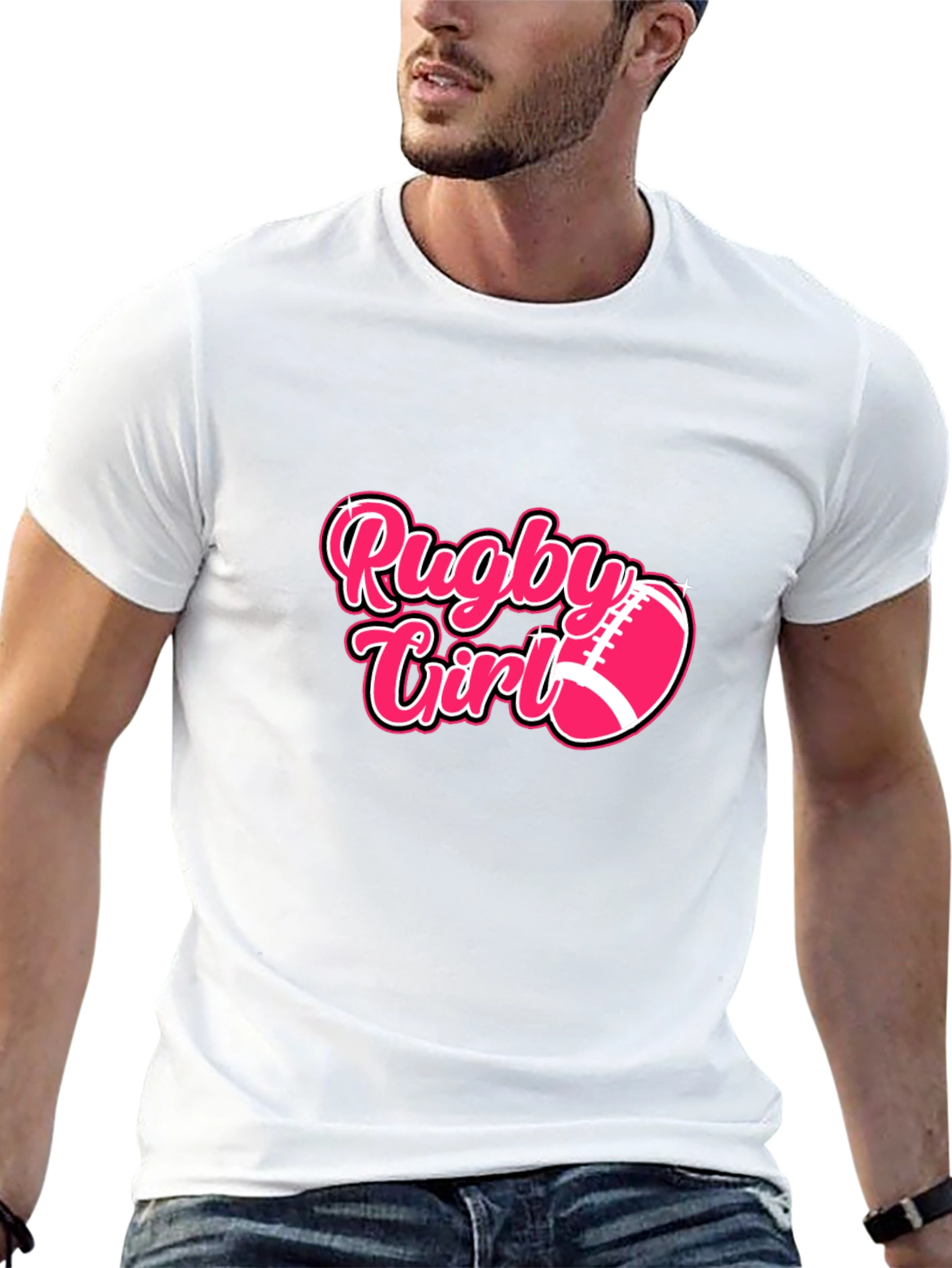 Rugby Girl T-Shirt - Pink Sports Tee