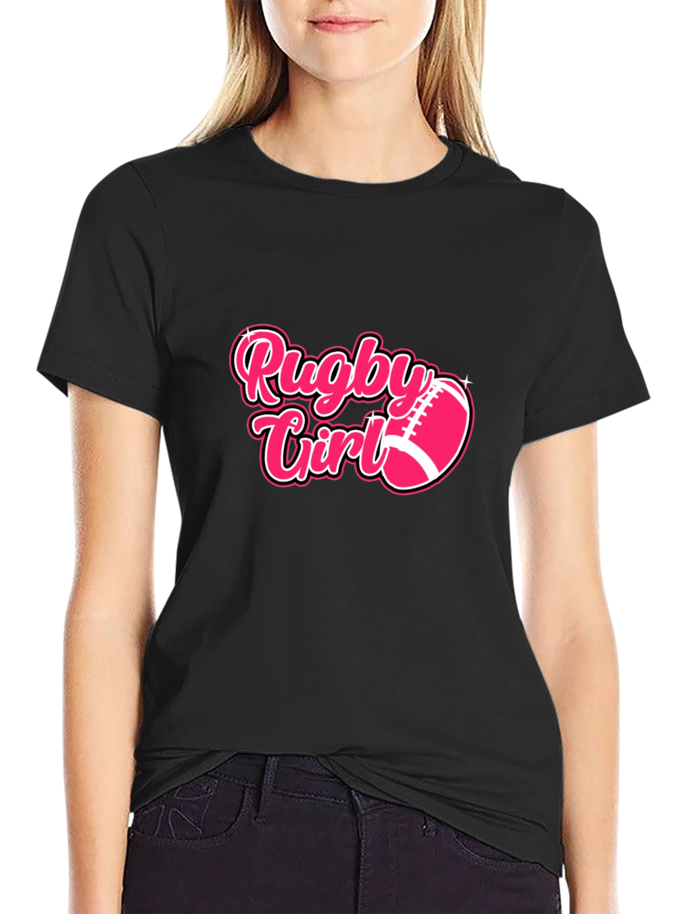Rugby Girl T-Shirt - Pink Sports Tee