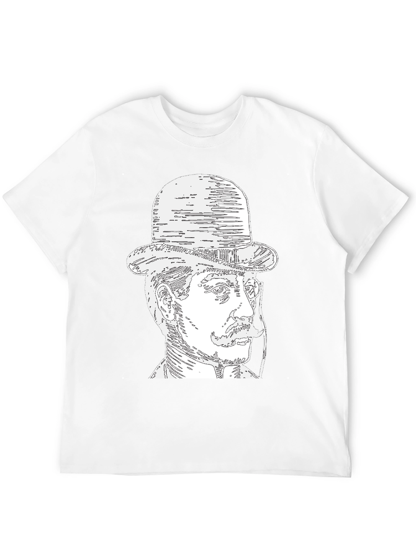 Gentleman Portrait T-Shirt - Black Tee
