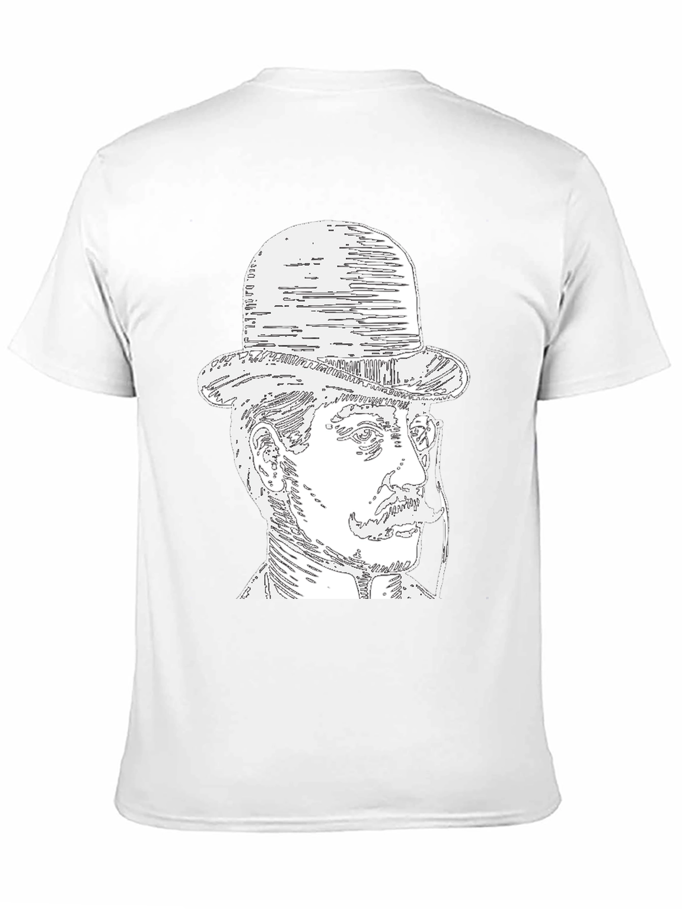 Gentleman Portrait T-Shirt - Black Tee