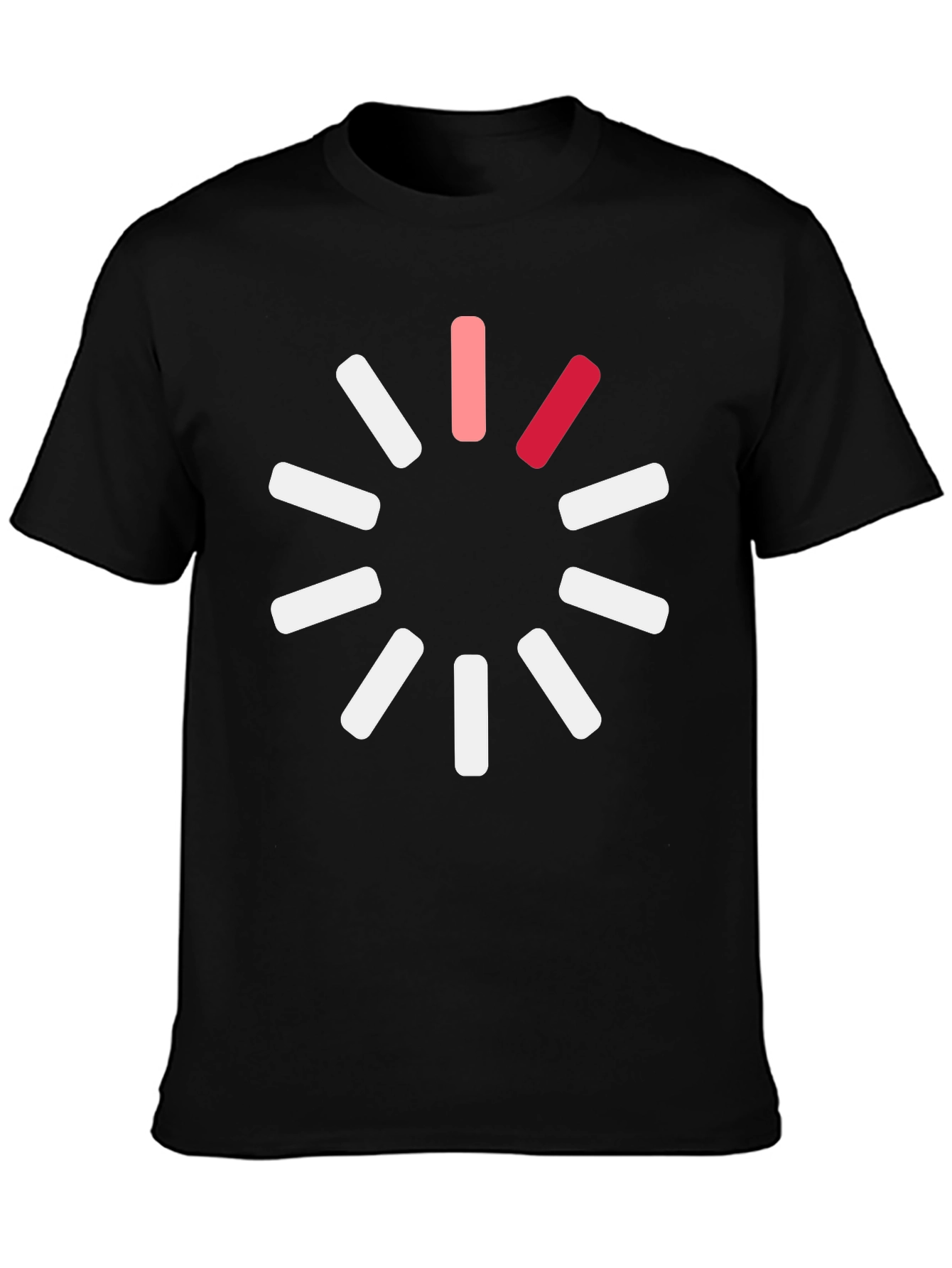Loading Circle Graphic Black T-Shirt