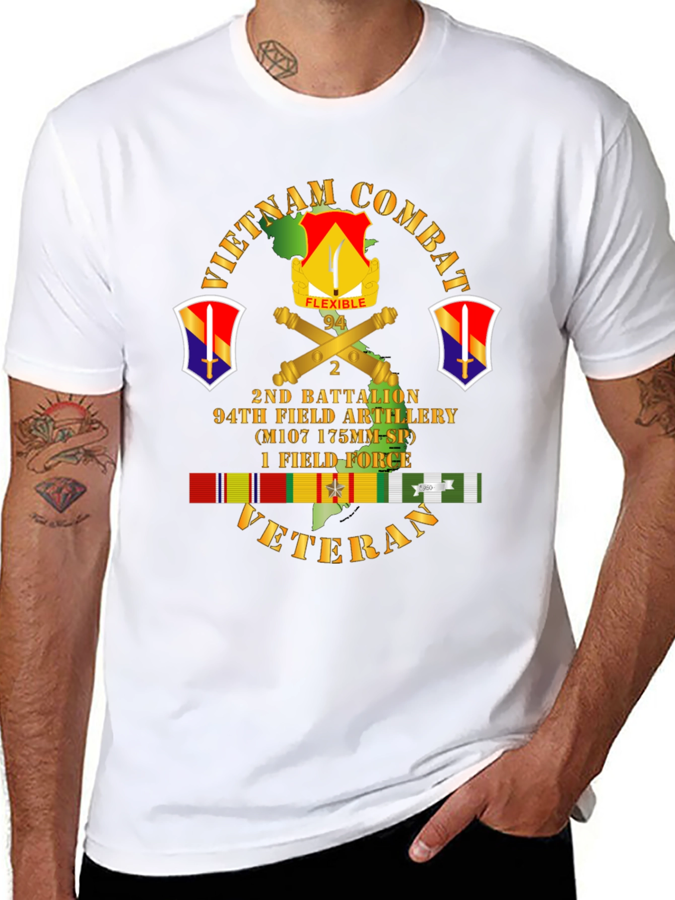Vietnam Combat Veteran 2nd Battalion T-Shirt