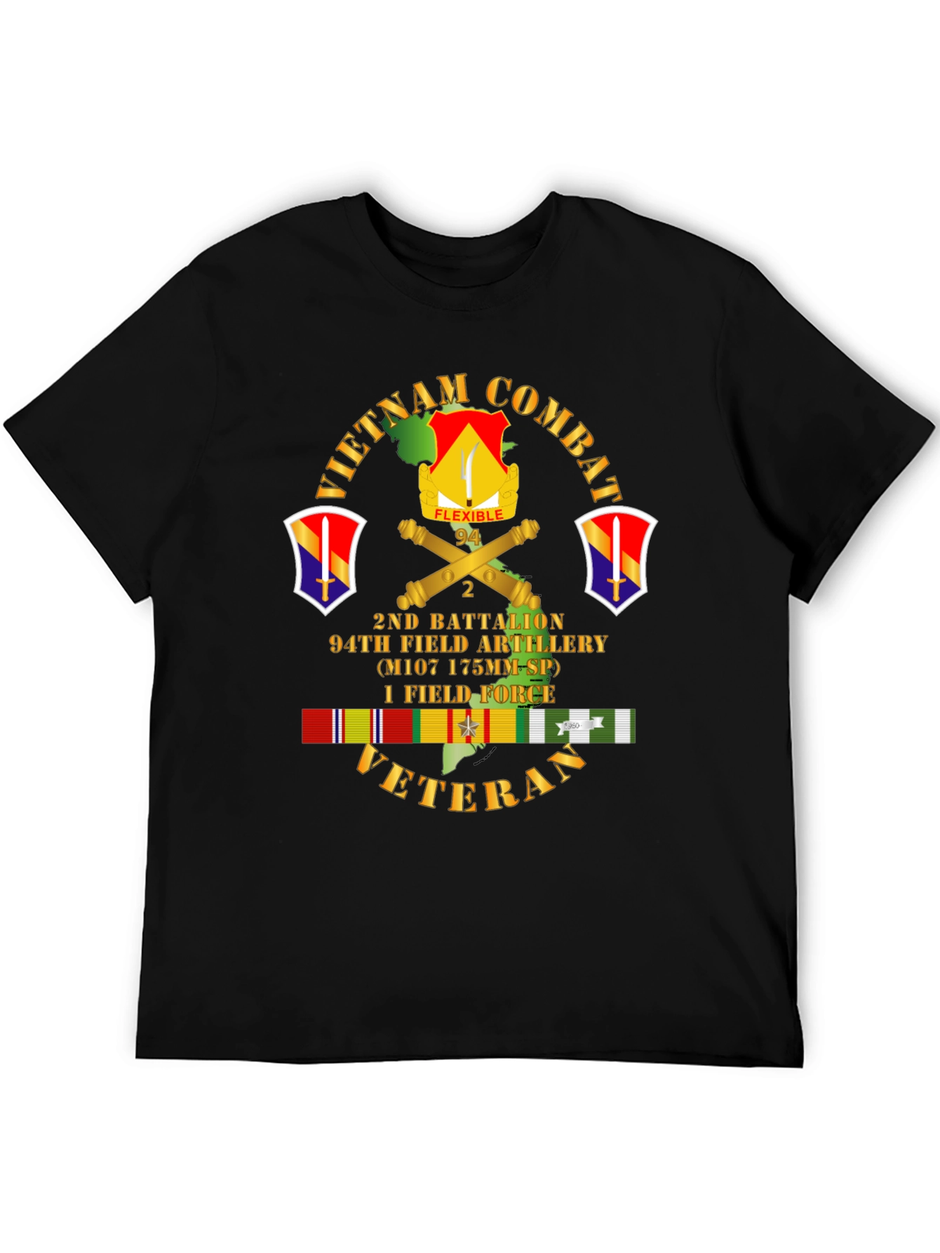 Vietnam Combat Veteran 2nd Battalion T-Shirt