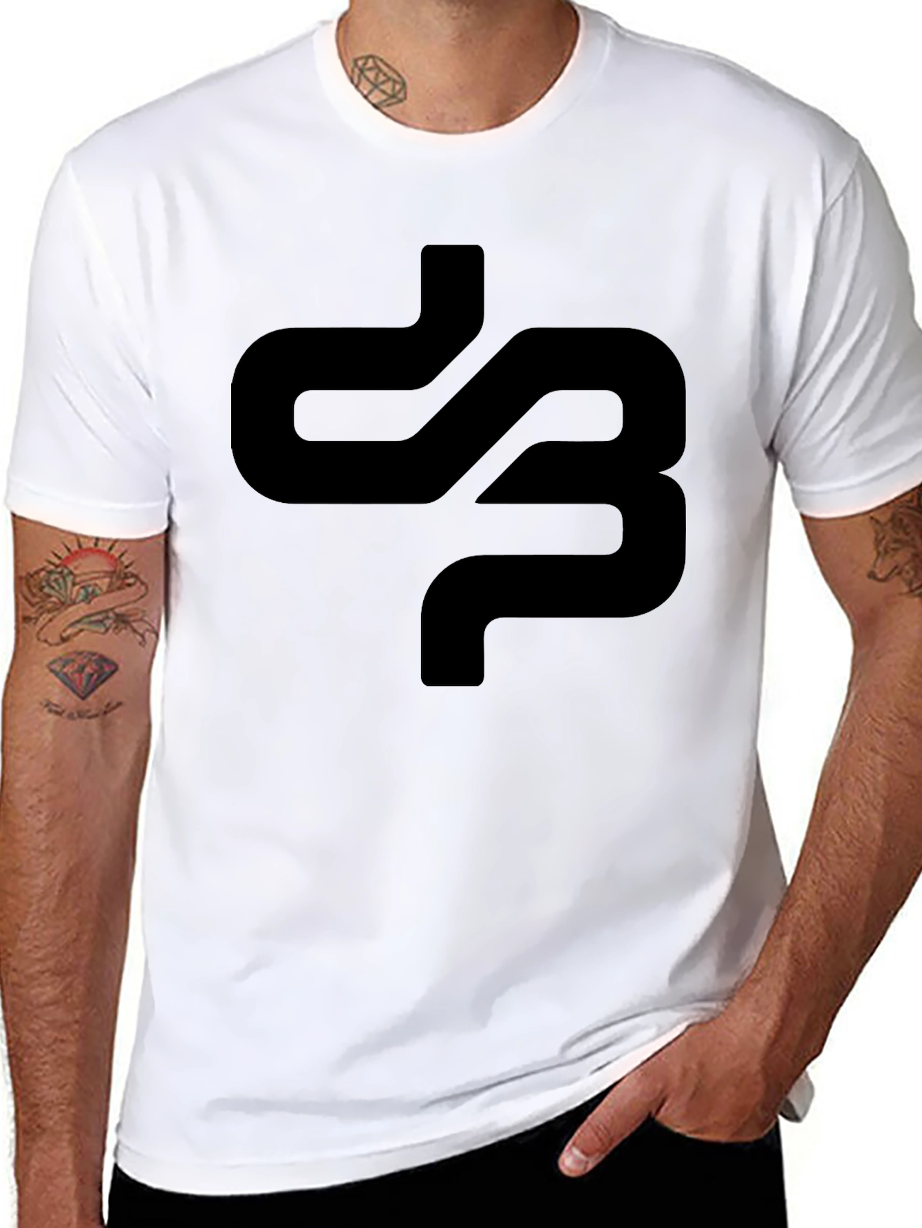 Minimalist Black Graphic Tee - Abstract Design