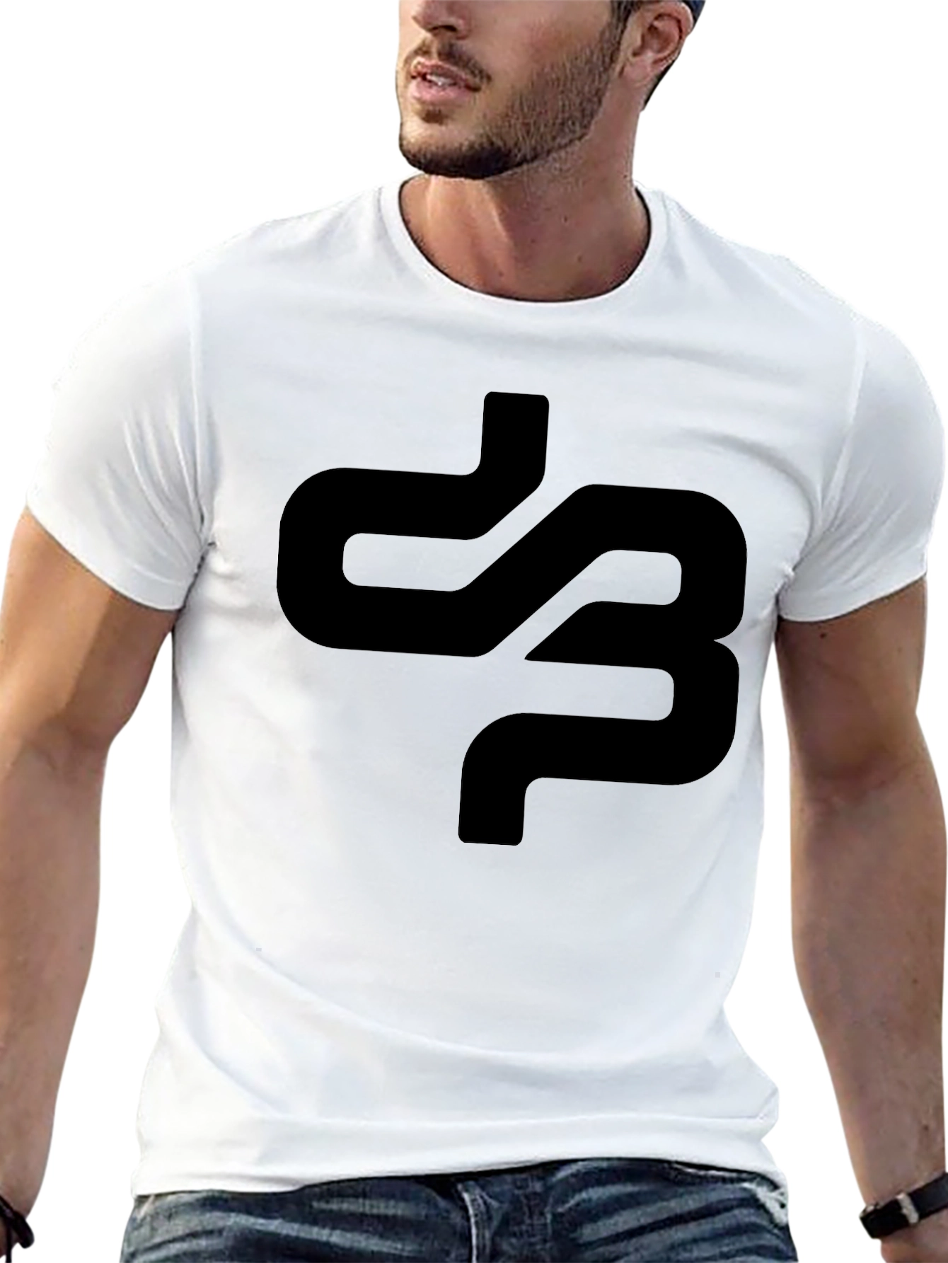 Minimalist Black Graphic Tee - Abstract Design