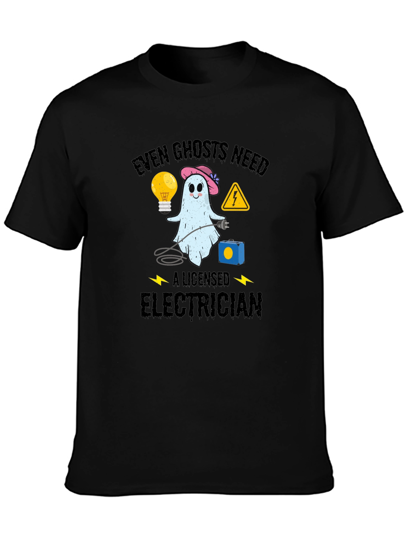Even Ghosts Need Electrician T-Shirt - Funny Halloween
