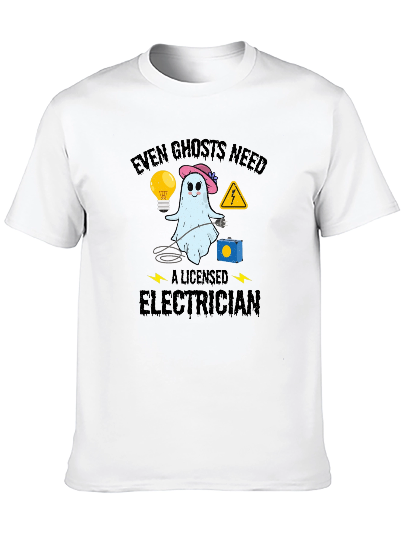 Even Ghosts Need Electrician T-Shirt - Funny Halloween