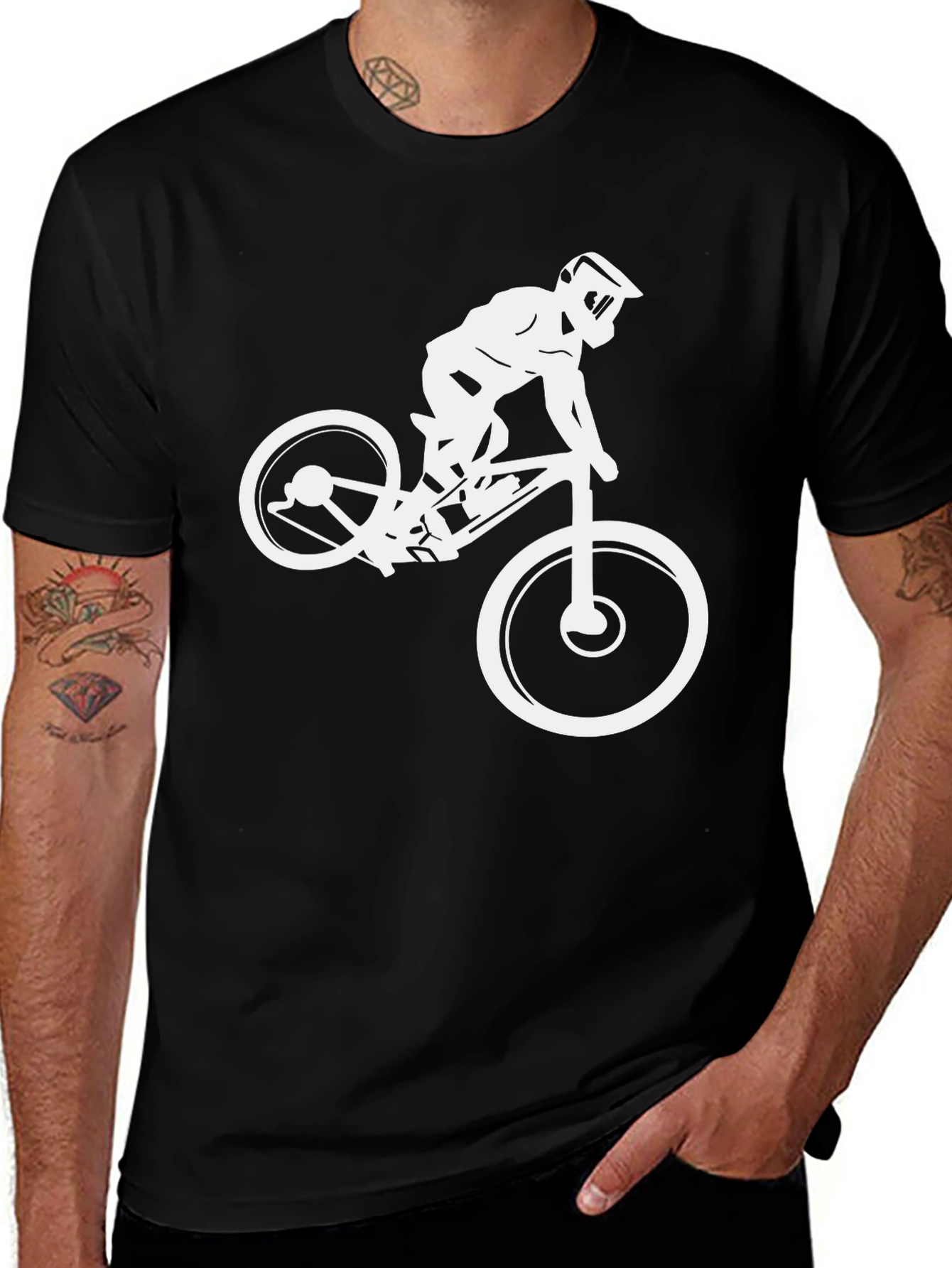 Mountain Biker Graphic Tee - Black