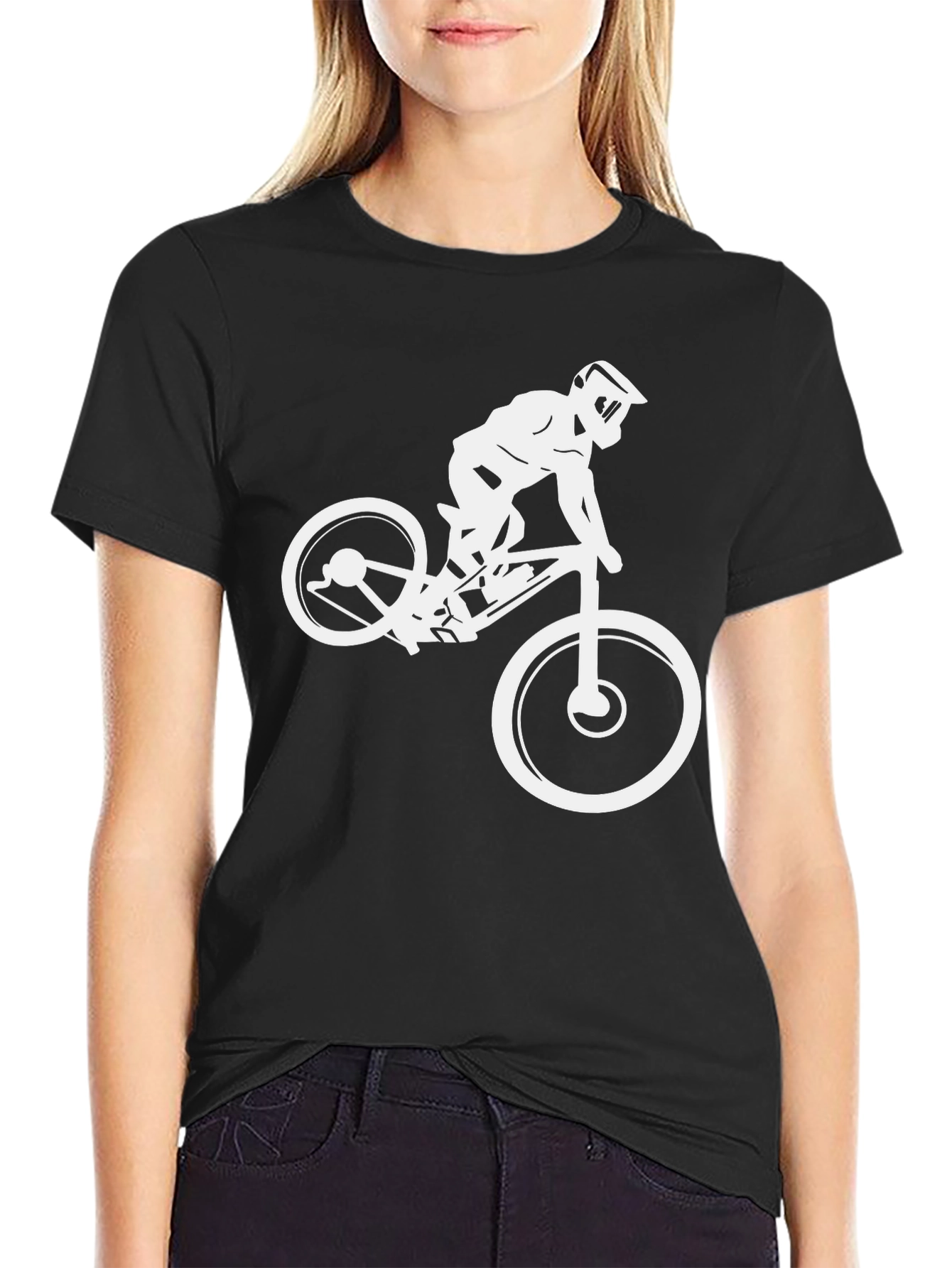 Mountain Biker Graphic Tee - Black