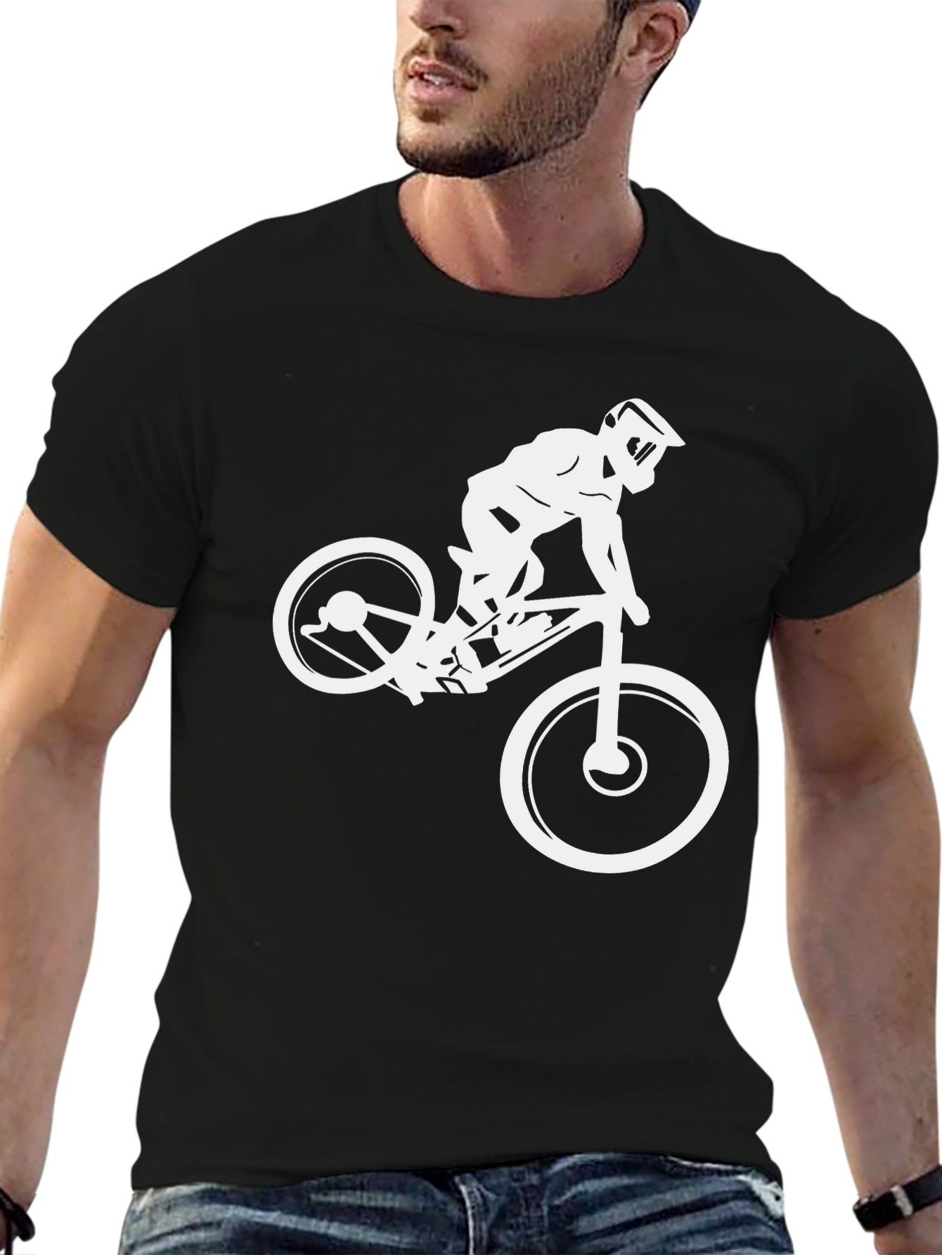 Mountain Biker Graphic Tee - Black