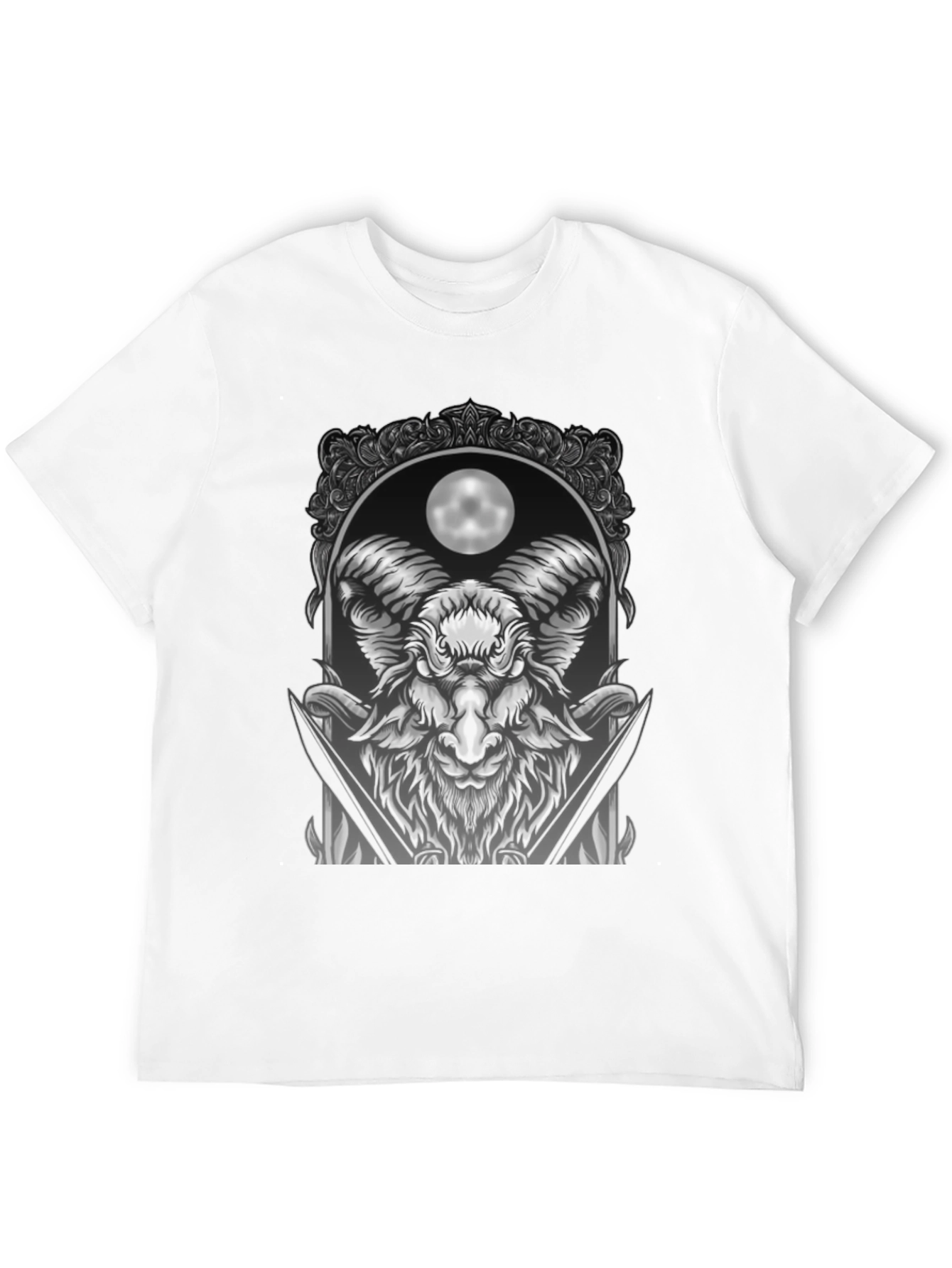 Ram Moon Graphic Tee - Unique Dark Style