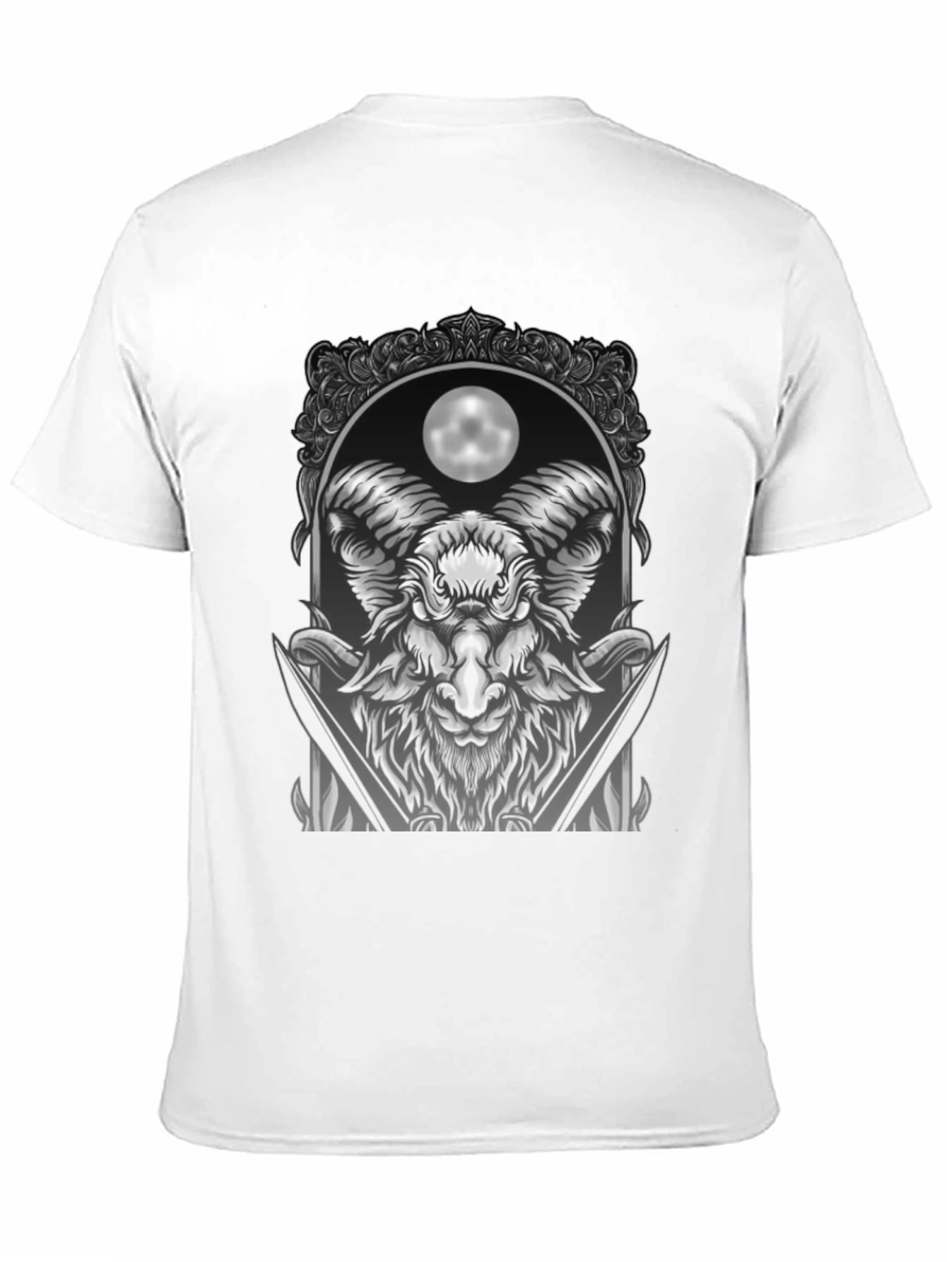 Ram Moon Graphic Tee - Unique Dark Style
