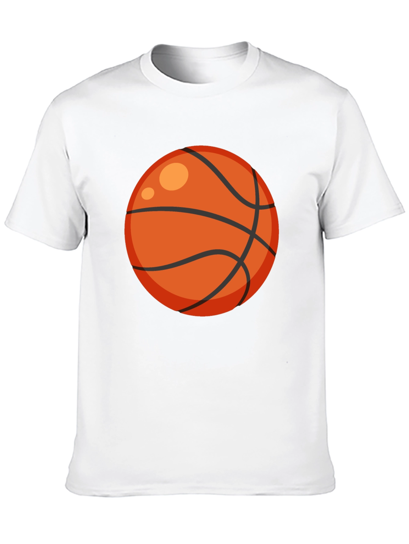 Basketball Graphic Tee - Black Cotton T-Shirt