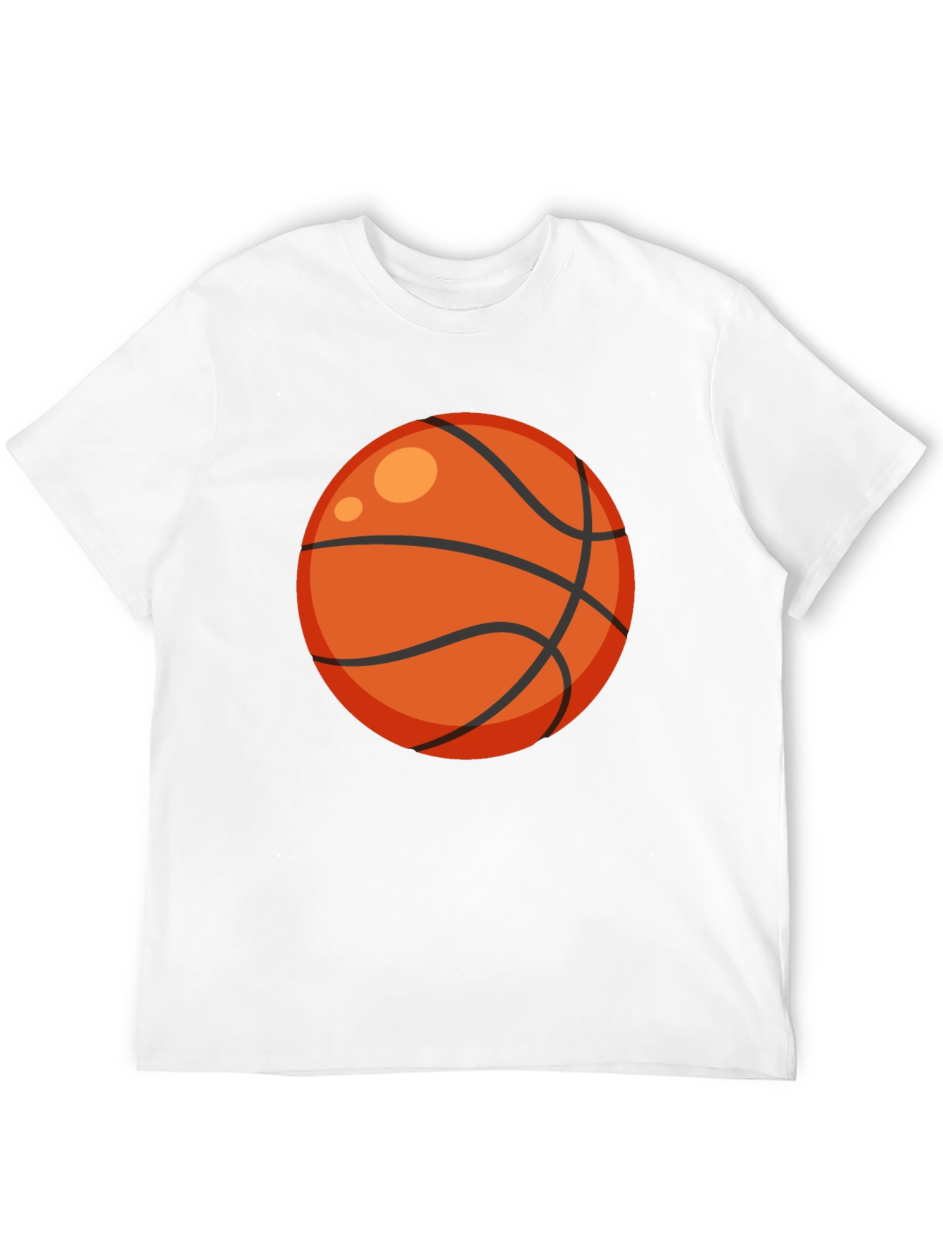 Basketball Graphic Tee - Black Cotton T-Shirt