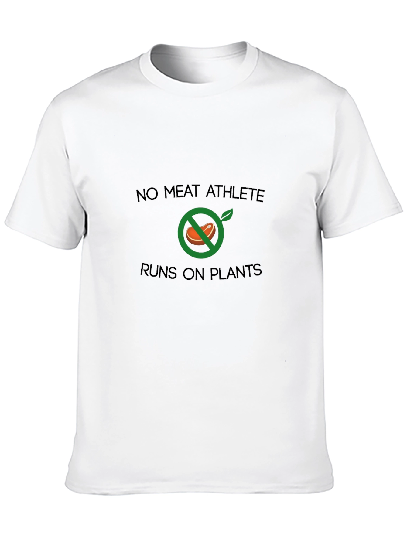 No Meat Athlete Runs On Plants Black Tee