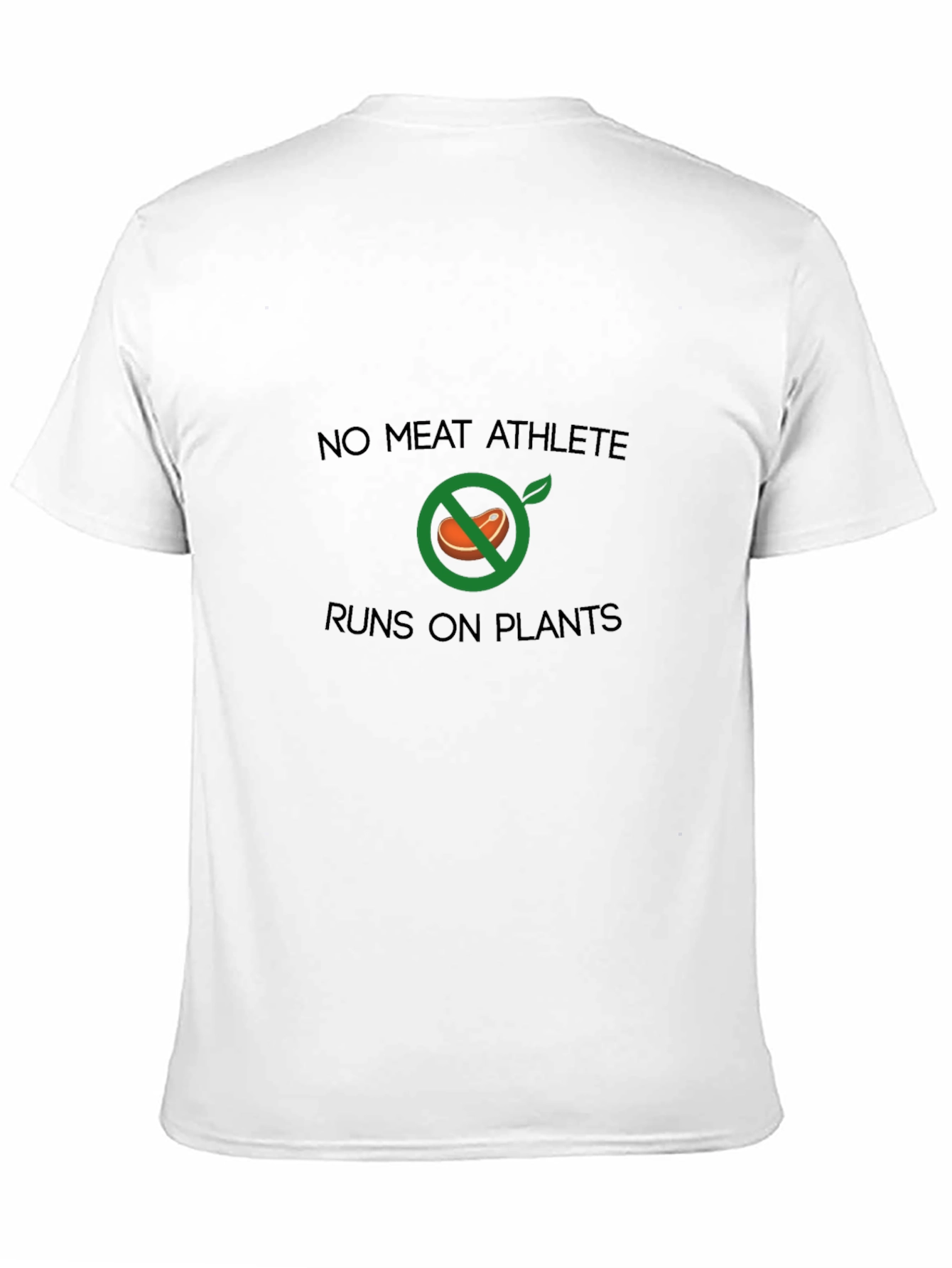No Meat Athlete Runs On Plants Black Tee