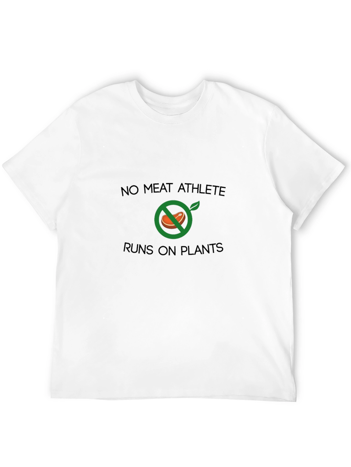 No Meat Athlete Runs On Plants Black Tee
