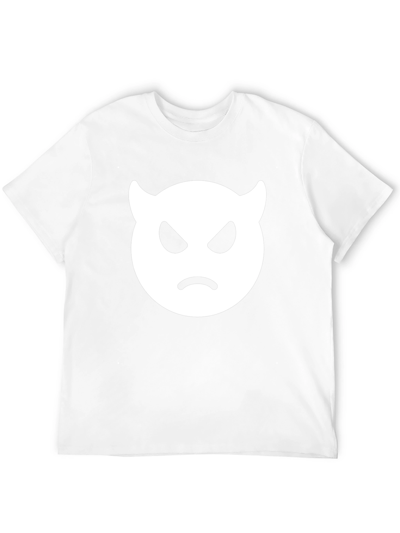 Angry Devil Emoji T-Shirt - Black Cotton Tee