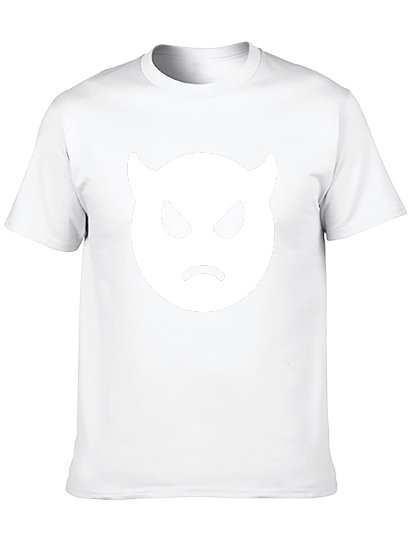Angry Devil Emoji T-Shirt - Black Cotton Tee