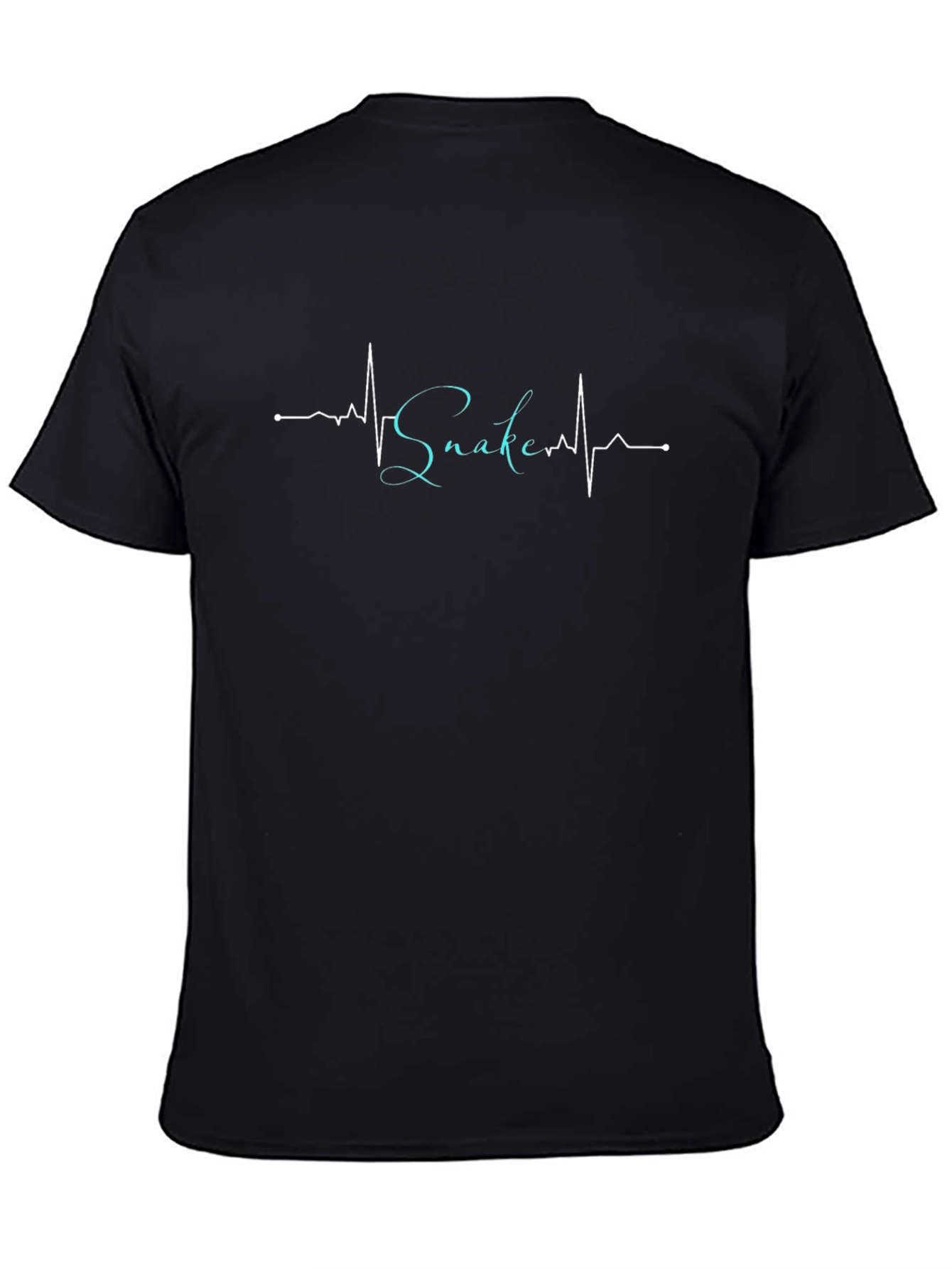 Snake Heartbeat Graphic Black Tee