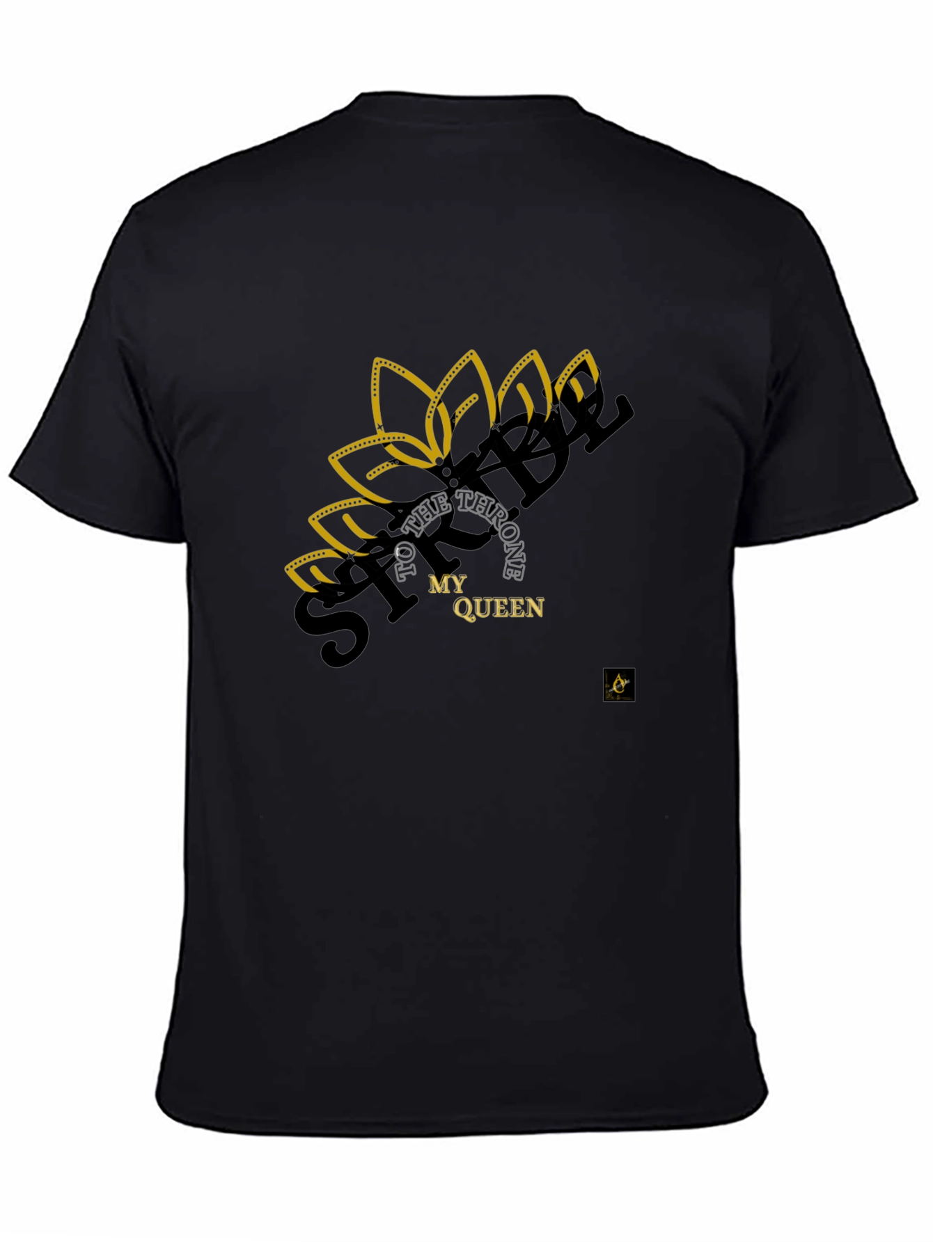 Stylish Black T-Shirt My Queen Design