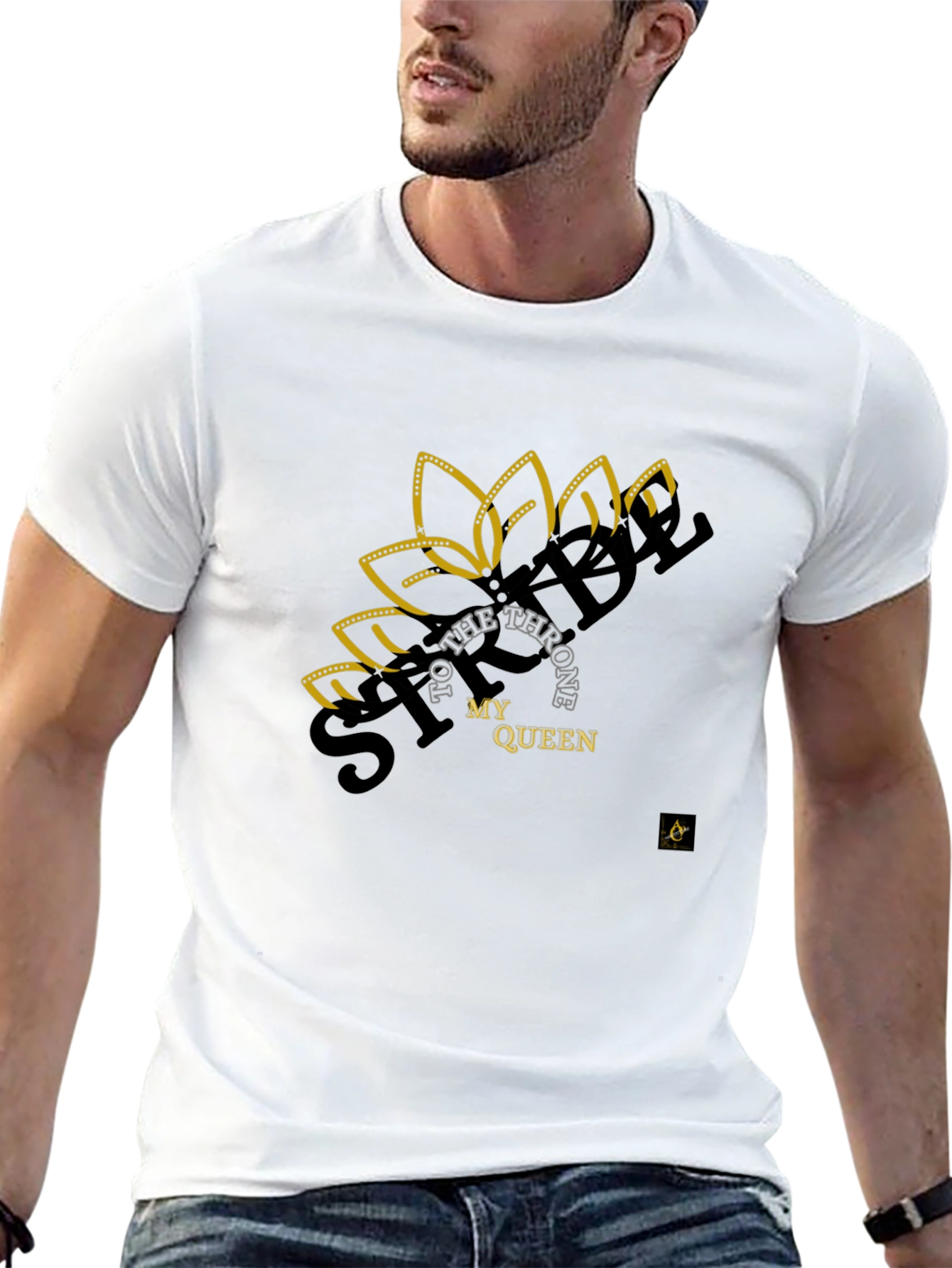Stylish Black T-Shirt My Queen Design