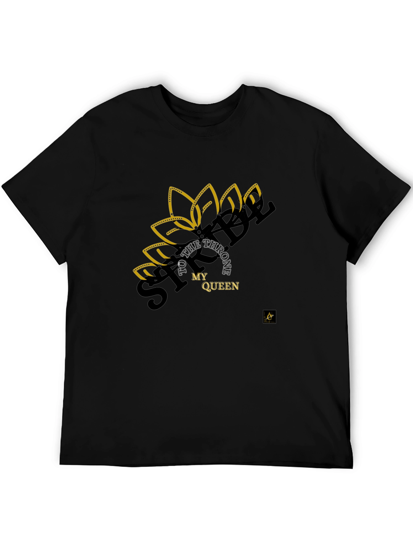 Stylish Black T-Shirt My Queen Design
