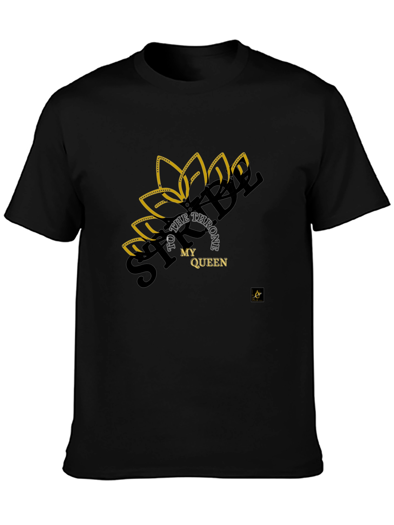 Stylish Black T-Shirt My Queen Design