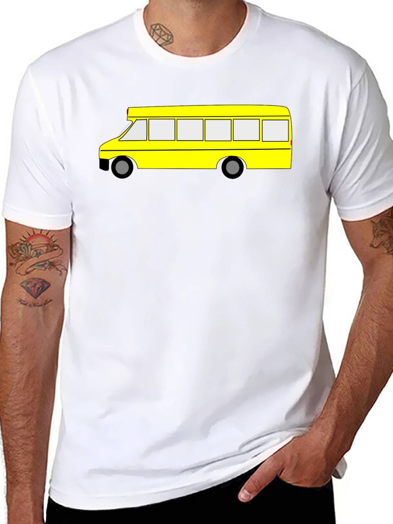 Yellow School Bus Graphic T-Shirt