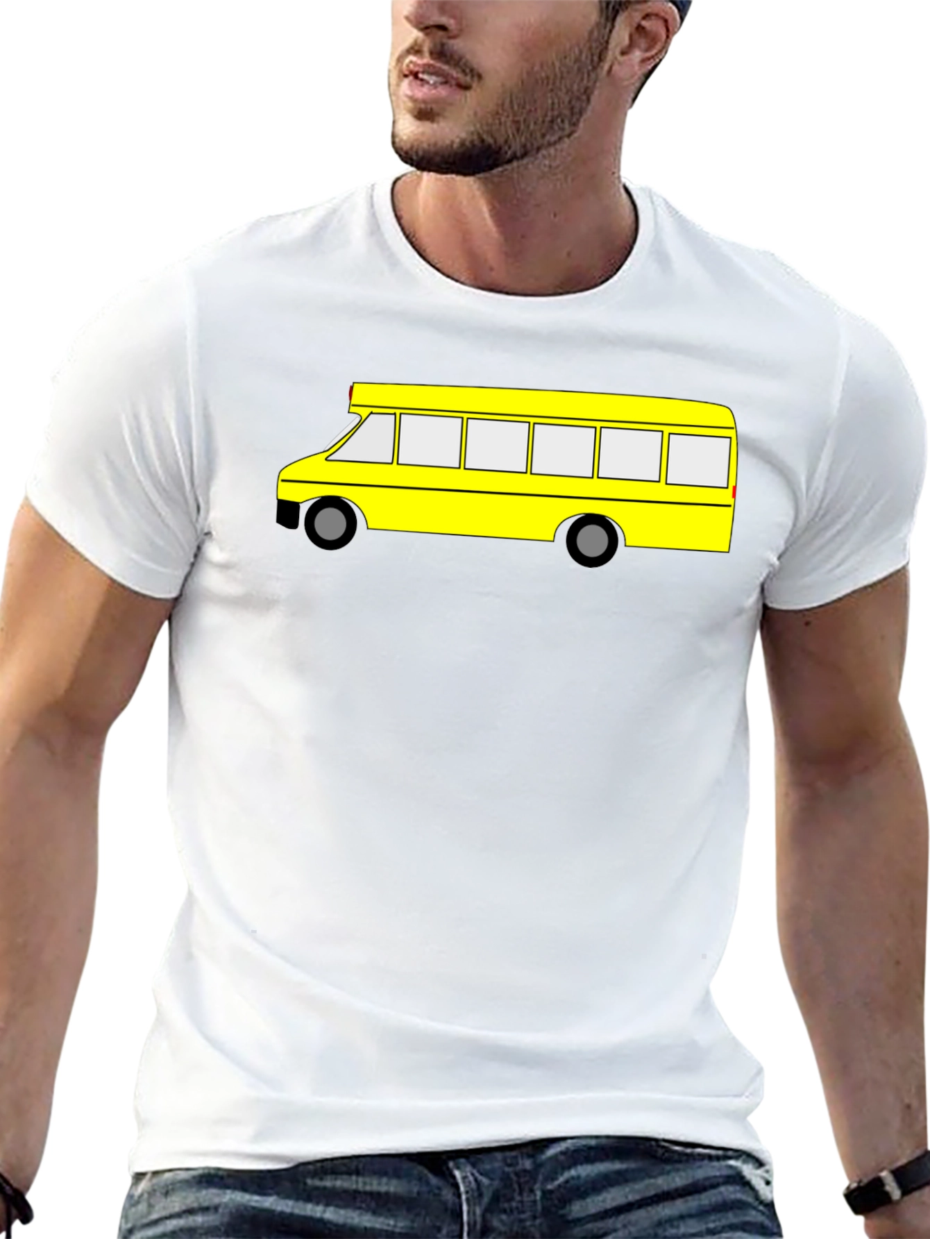 Yellow School Bus Graphic T-Shirt