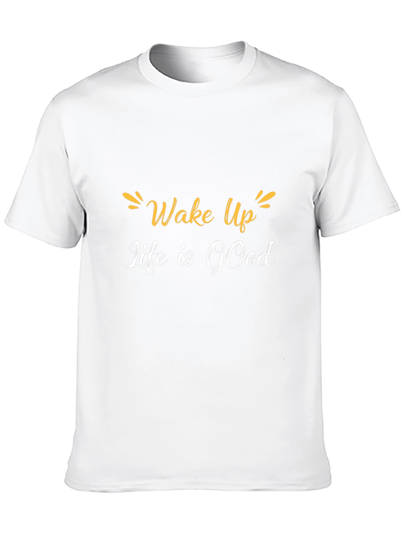 Wake Up Life Is Good Graphic Tee - Black