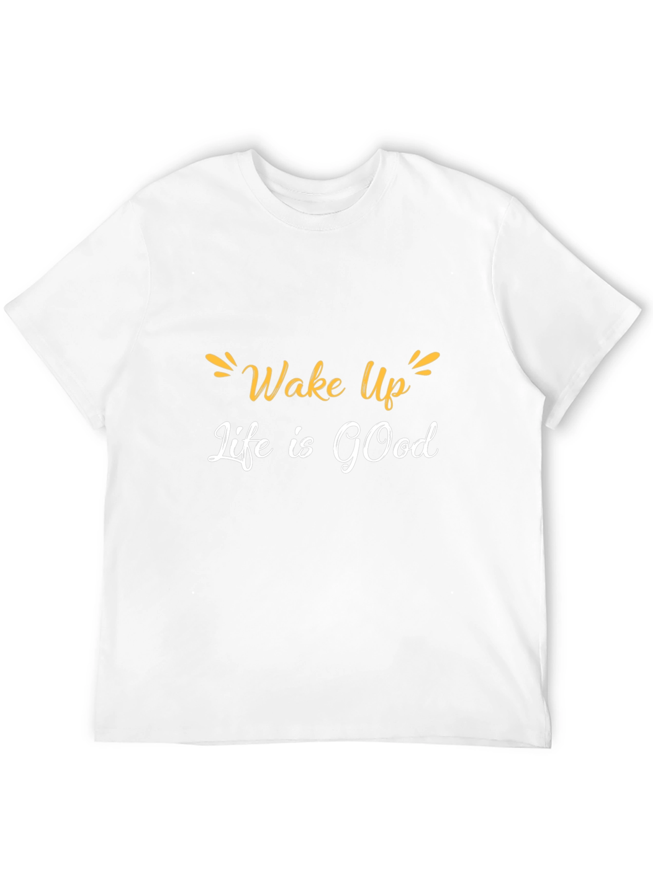 Wake Up Life Is Good Graphic Tee - Black